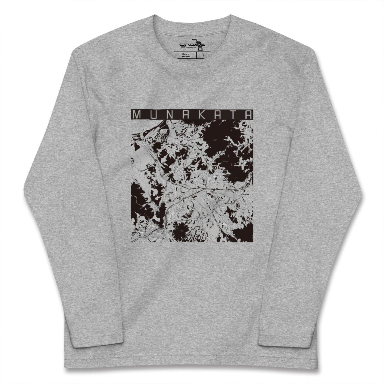 【宗像(福岡県)】地図柄ロングスリーブTシャツ