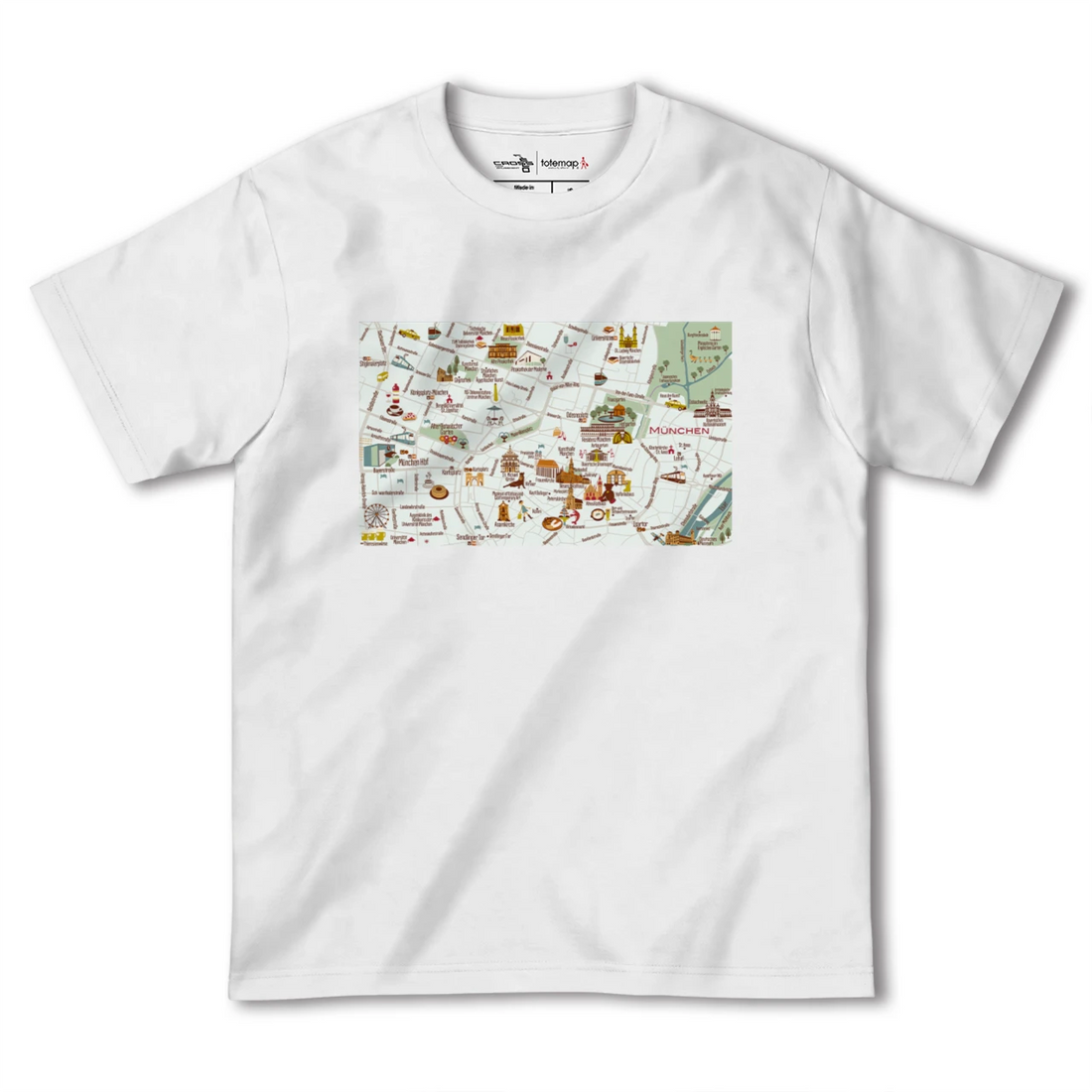 【ミュンヘン(ドイツ)】イラストマップTシャツ