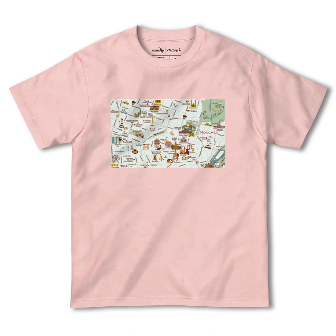 【ミュンヘン(ドイツ)】イラストマップTシャツ