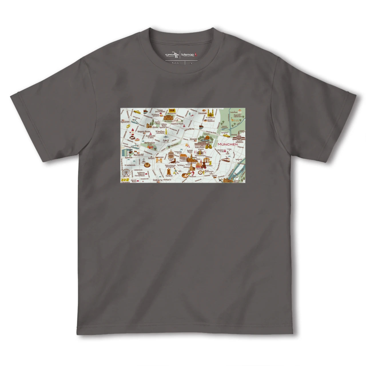 【ミュンヘン(ドイツ)】イラストマップTシャツ