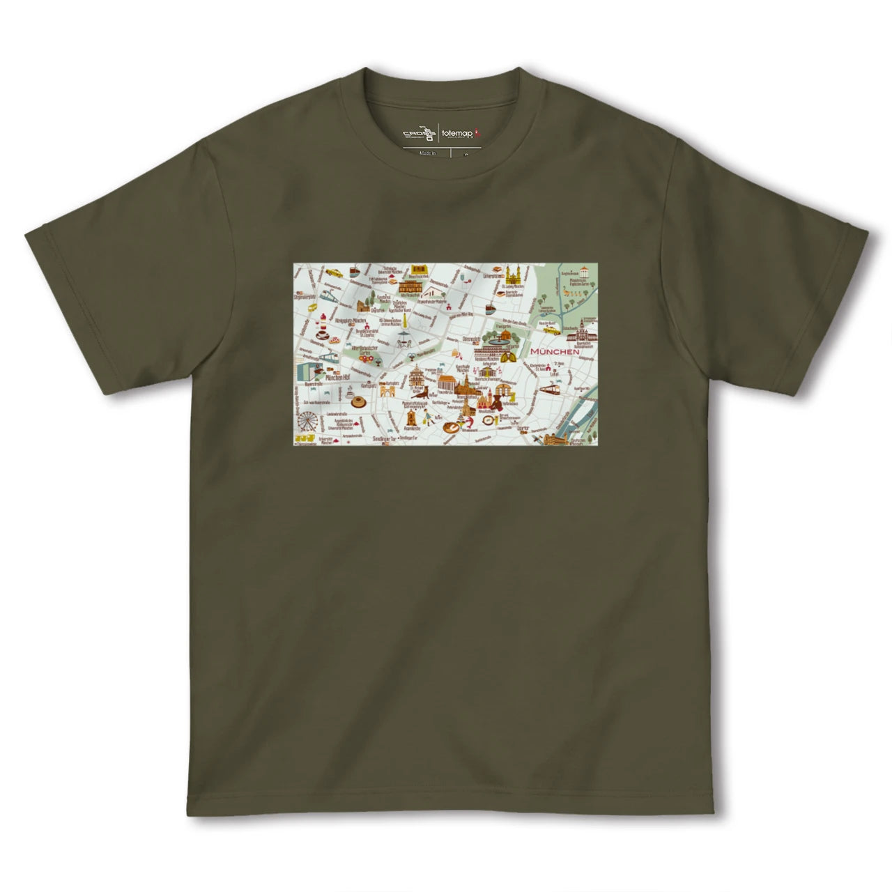 【ミュンヘン(ドイツ)】イラストマップTシャツ