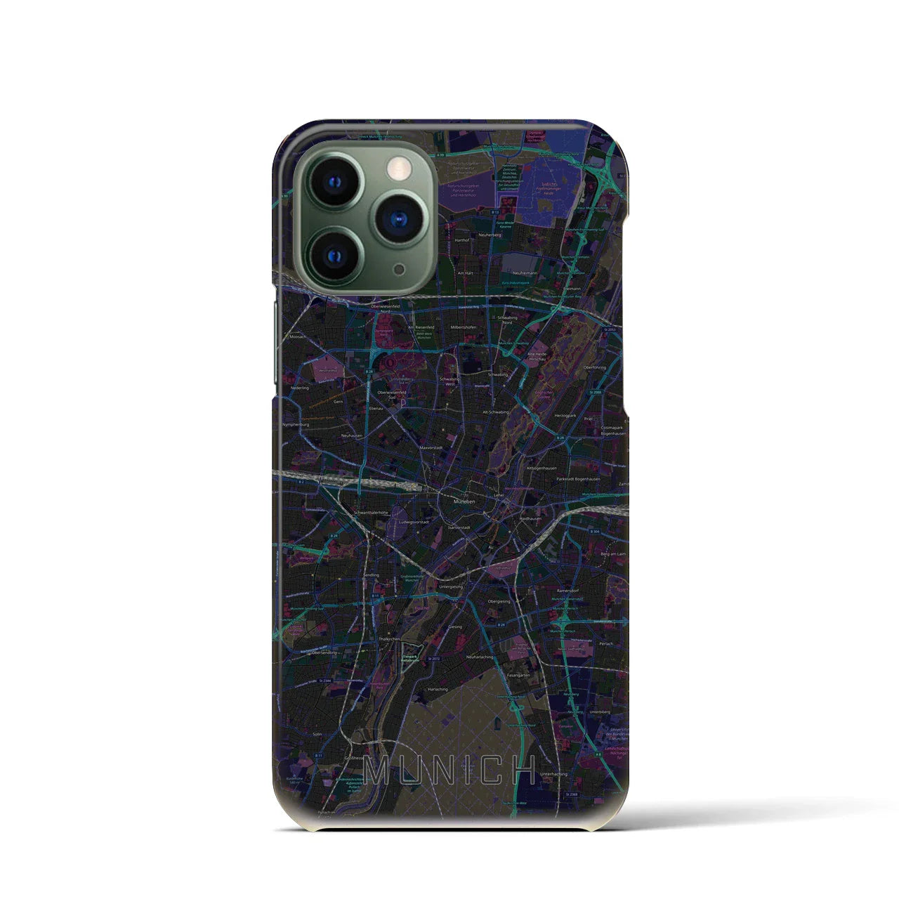 【ミュンヘン(ドイツ)】地図柄iPhoneケース(バックカバータイプ)