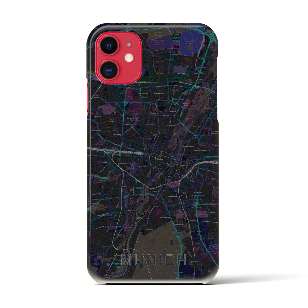 【ミュンヘン(ドイツ)】地図柄iPhoneケース(バックカバータイプ)