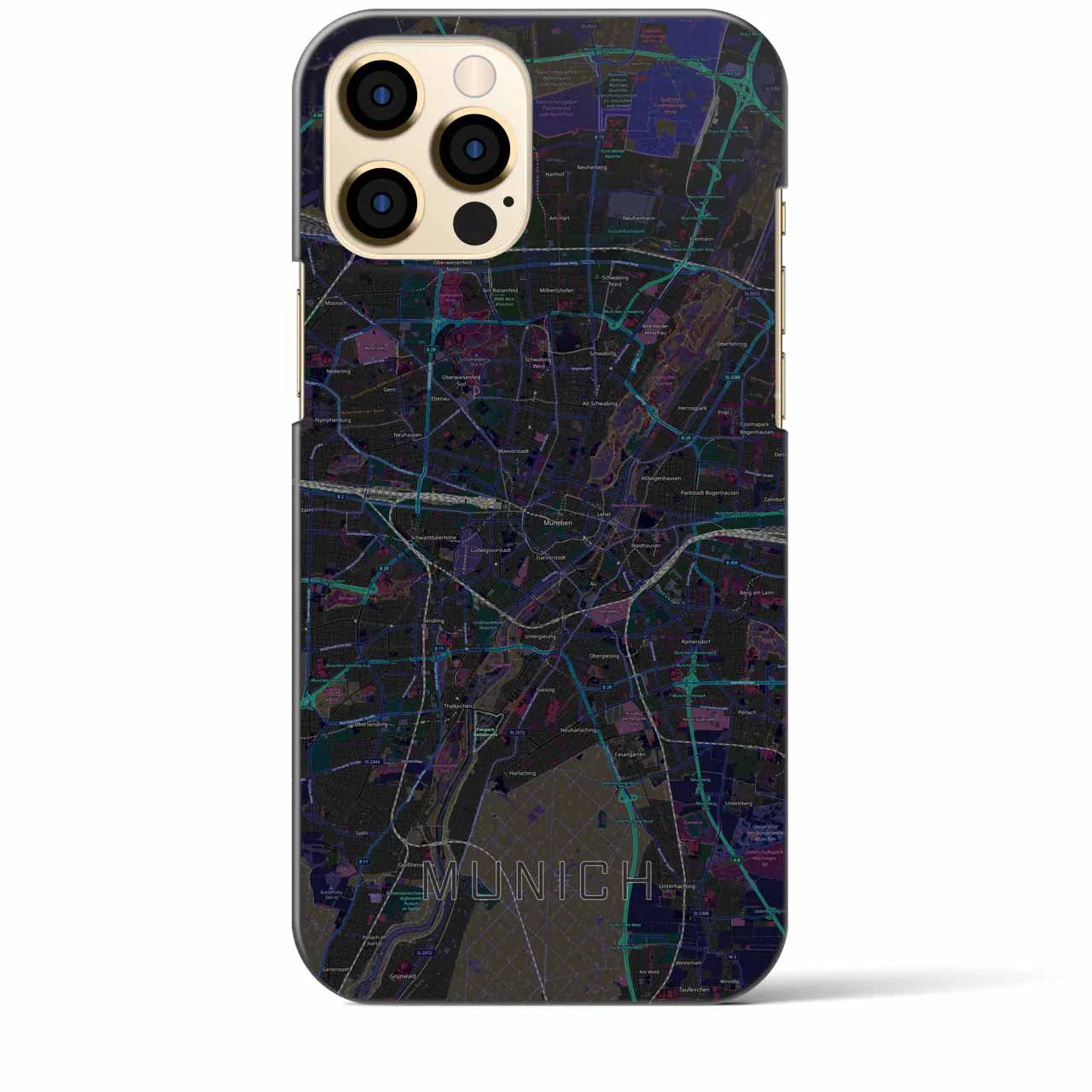【ミュンヘン(ドイツ)】地図柄iPhoneケース(バックカバータイプ)