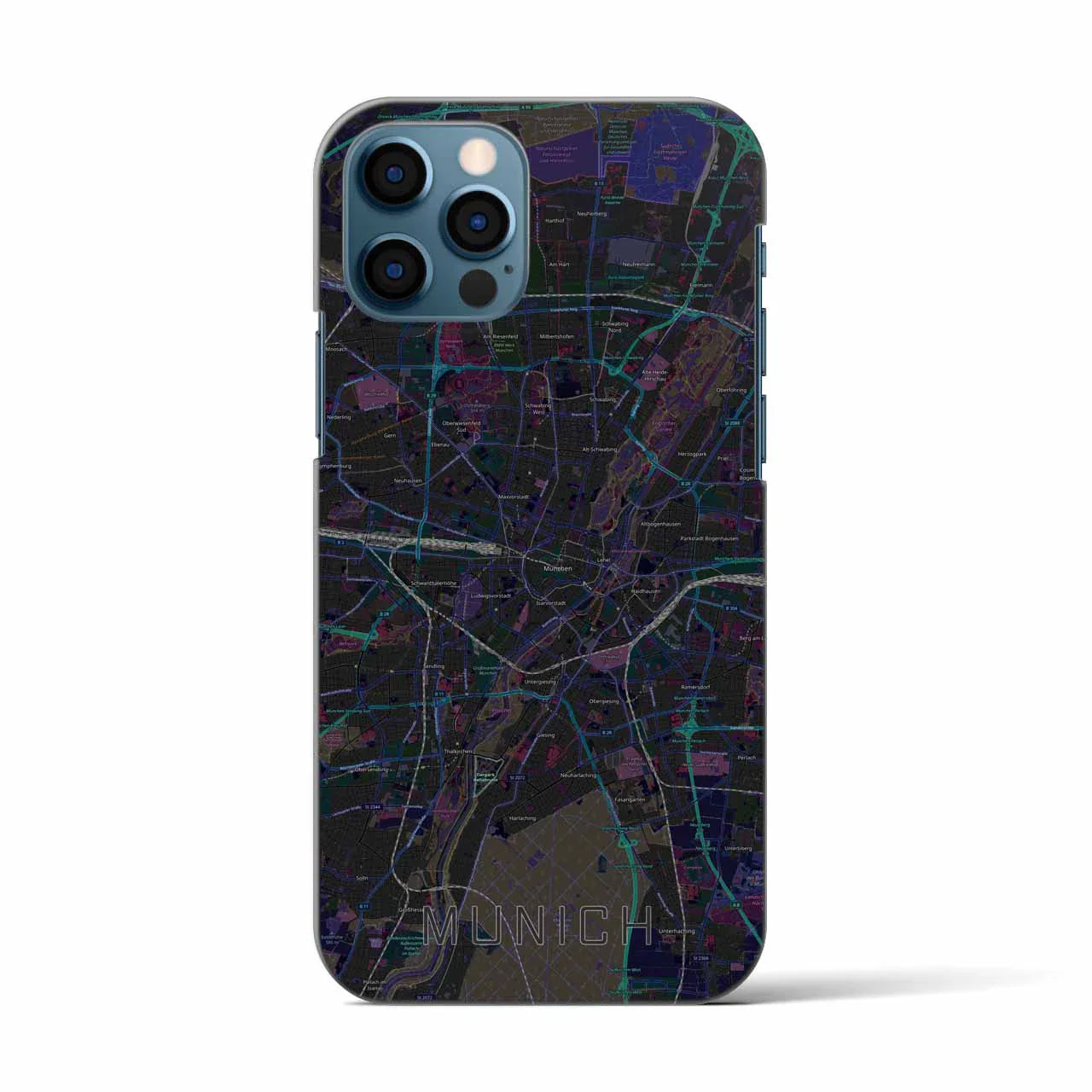 【ミュンヘン(ドイツ)】地図柄iPhoneケース(バックカバータイプ)
