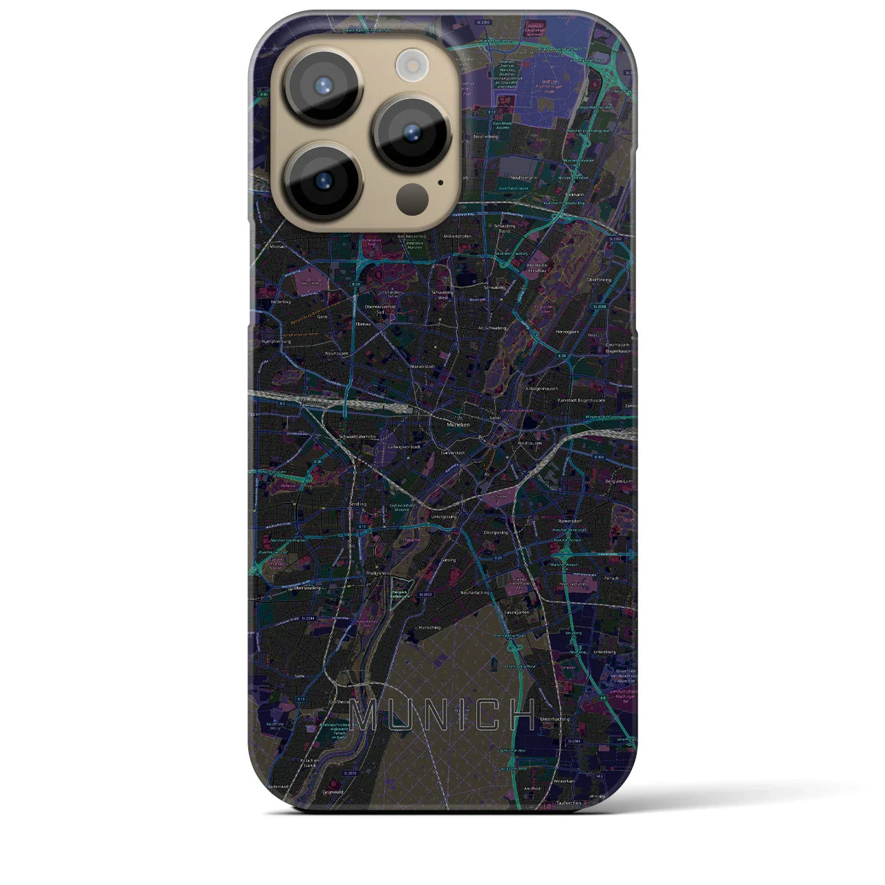 【ミュンヘン(ドイツ)】地図柄iPhoneケース(バックカバータイプ)