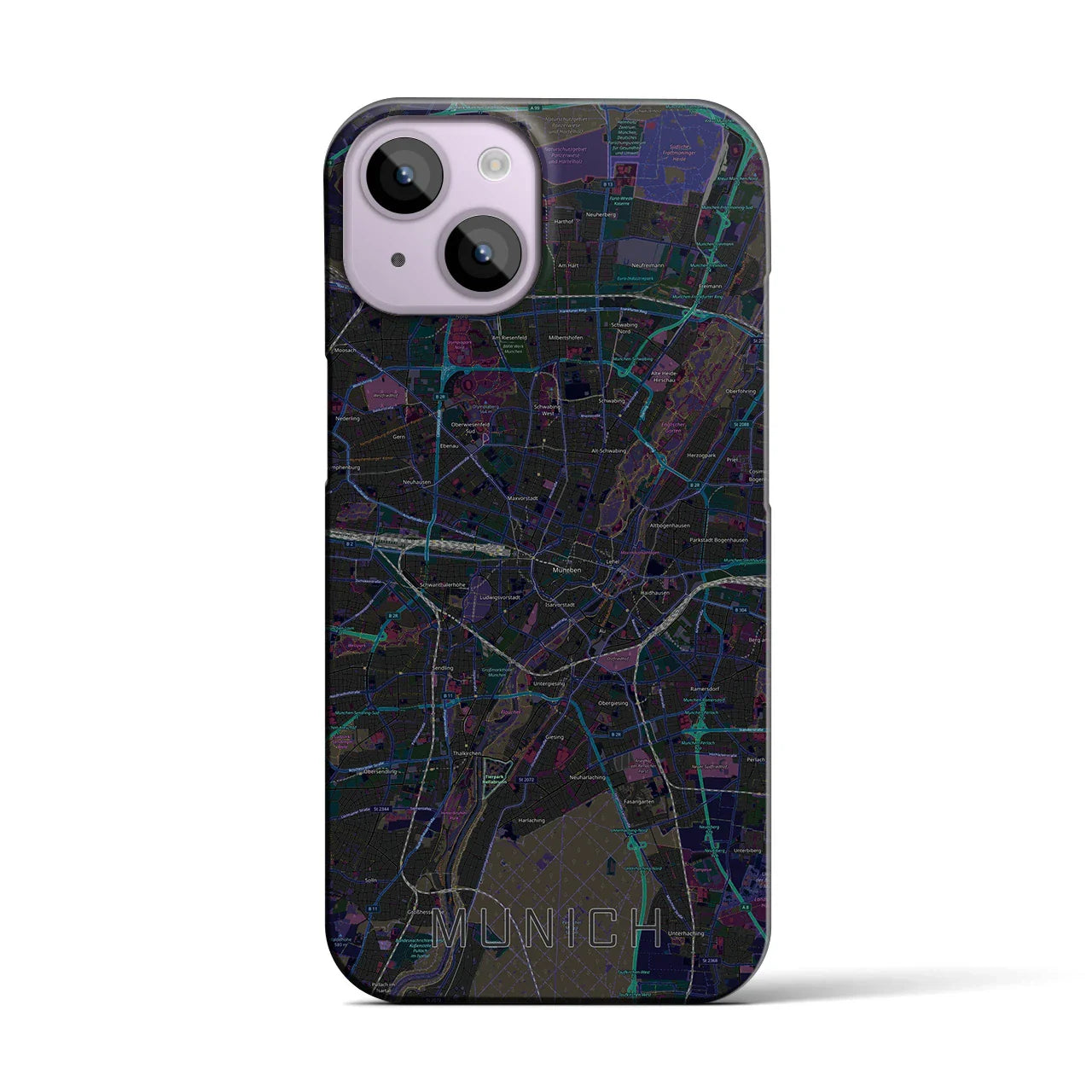 【ミュンヘン(ドイツ)】地図柄iPhoneケース(バックカバータイプ)