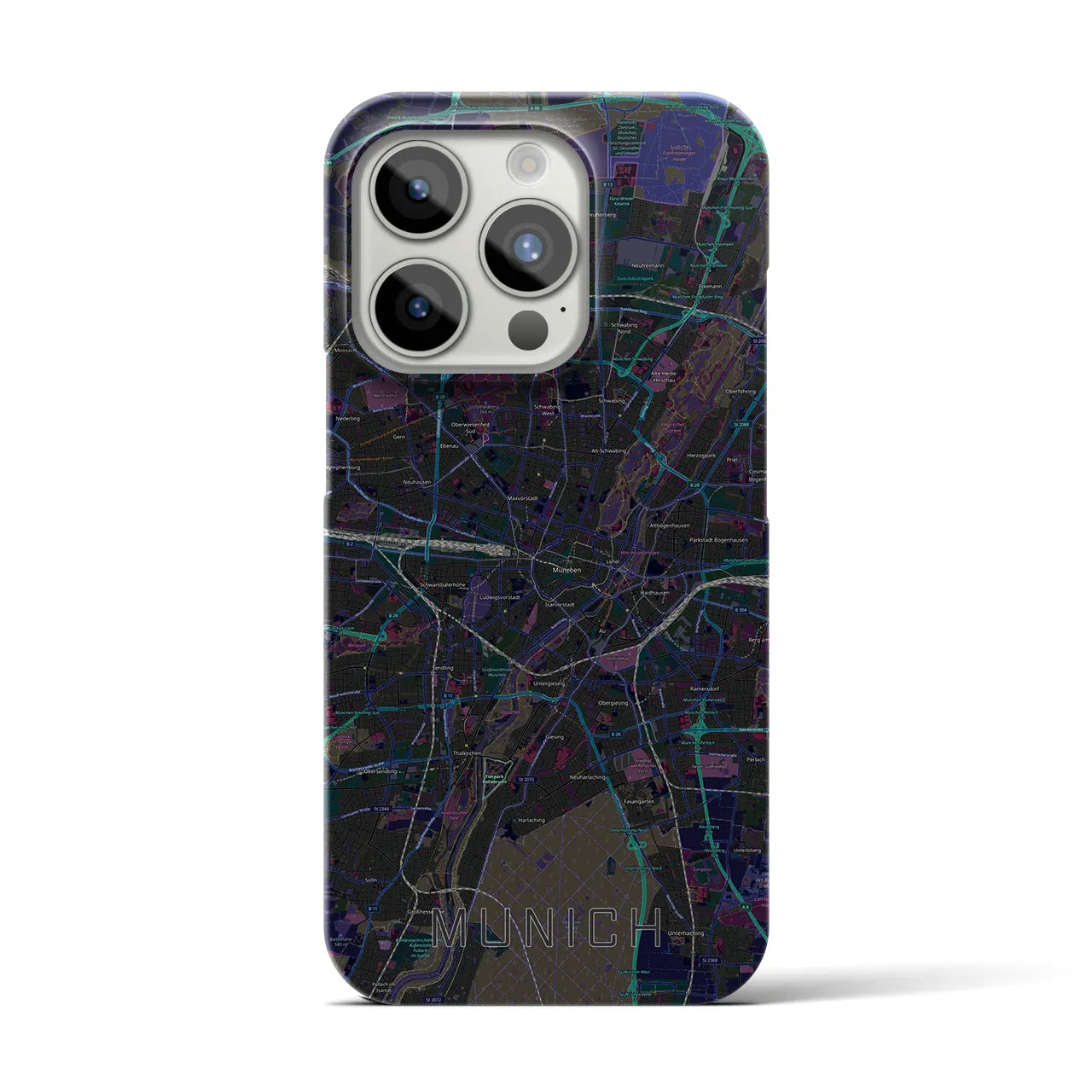 【ミュンヘン(ドイツ)】地図柄iPhoneケース(バックカバータイプ)