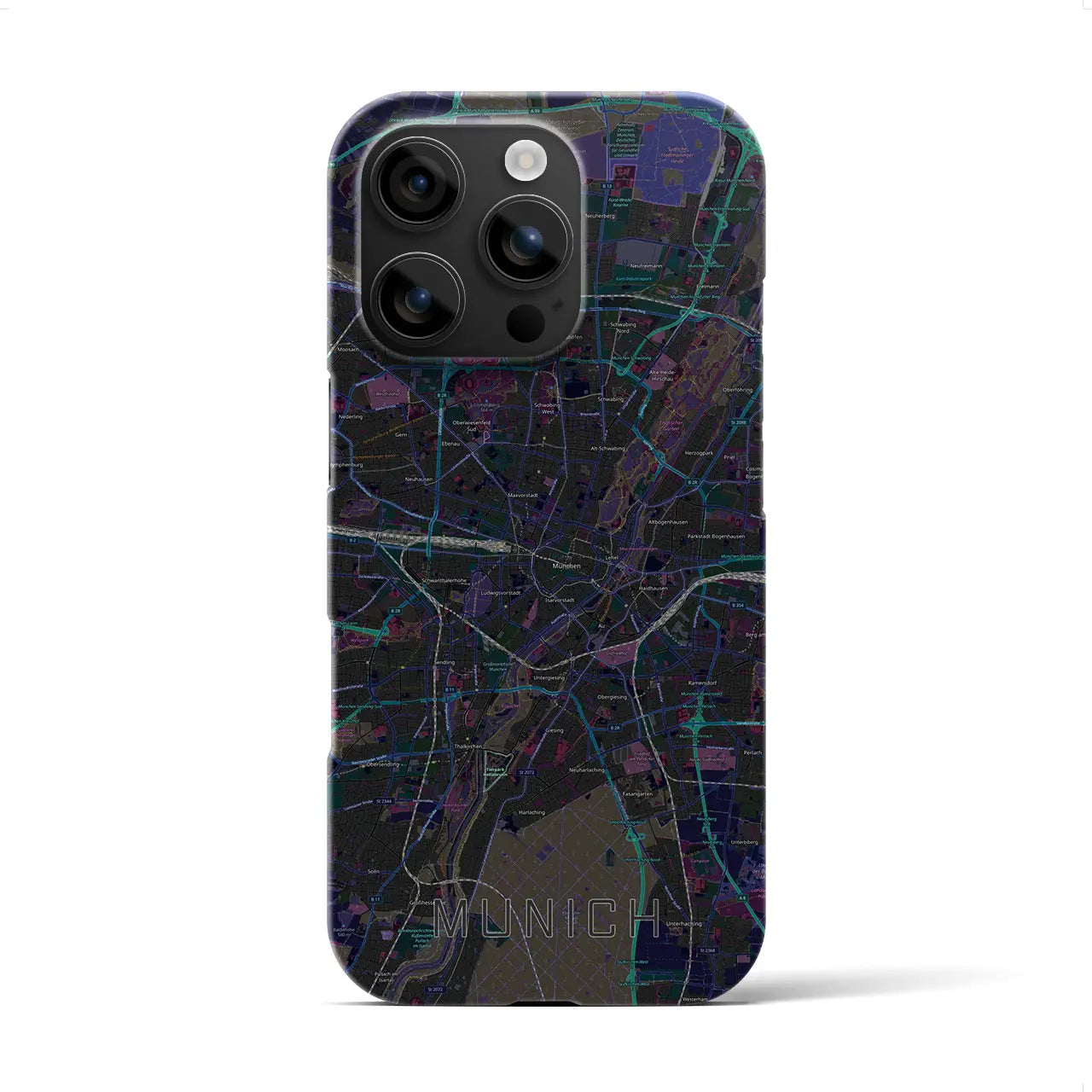 【ミュンヘン(ドイツ)】地図柄iPhoneケース(バックカバータイプ)