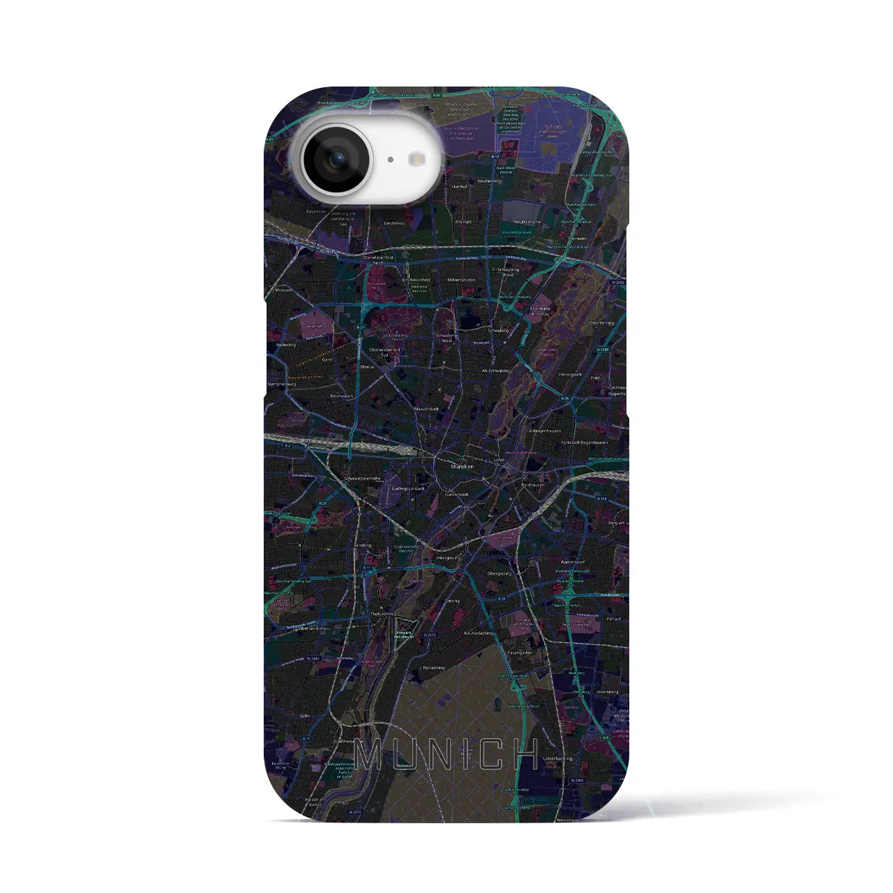 【ミュンヘン(ドイツ)】地図柄iPhoneケース(バックカバータイプ)