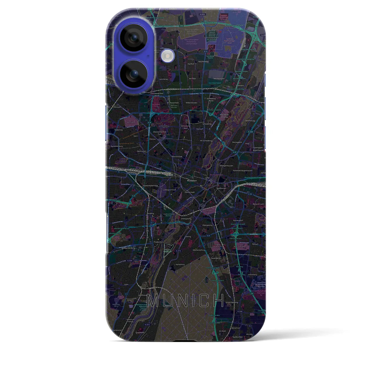 【ミュンヘン(ドイツ)】地図柄iPhoneケース(バックカバータイプ)