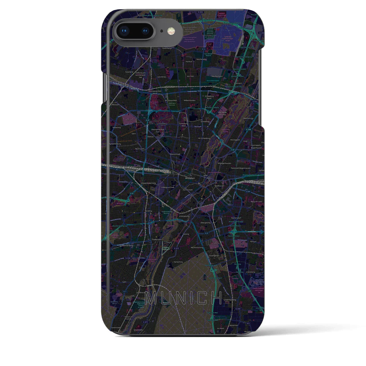 【ミュンヘン(ドイツ)】地図柄iPhoneケース(バックカバータイプ)