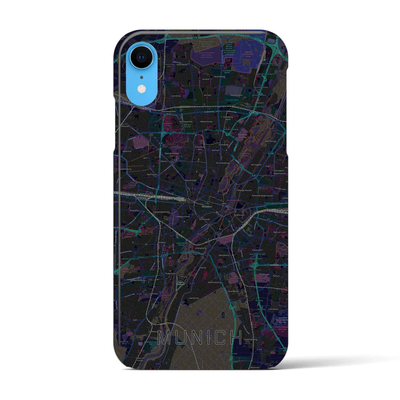 【ミュンヘン(ドイツ)】地図柄iPhoneケース(バックカバータイプ)
