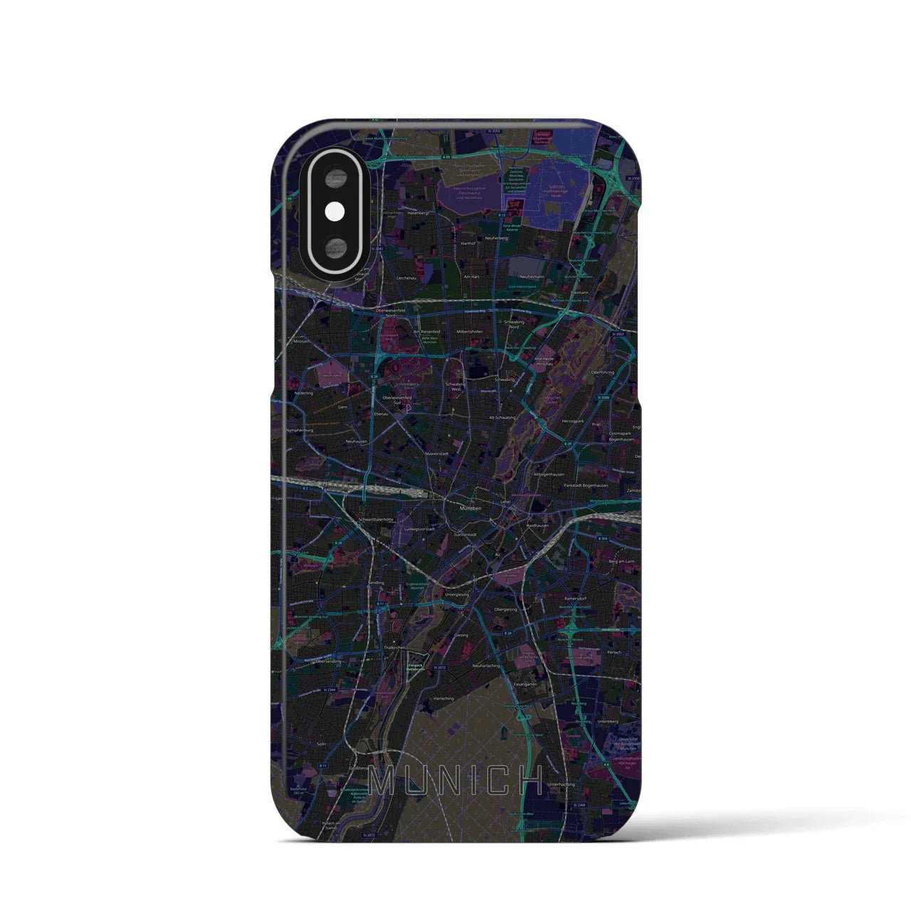 【ミュンヘン(ドイツ)】地図柄iPhoneケース(バックカバータイプ)
