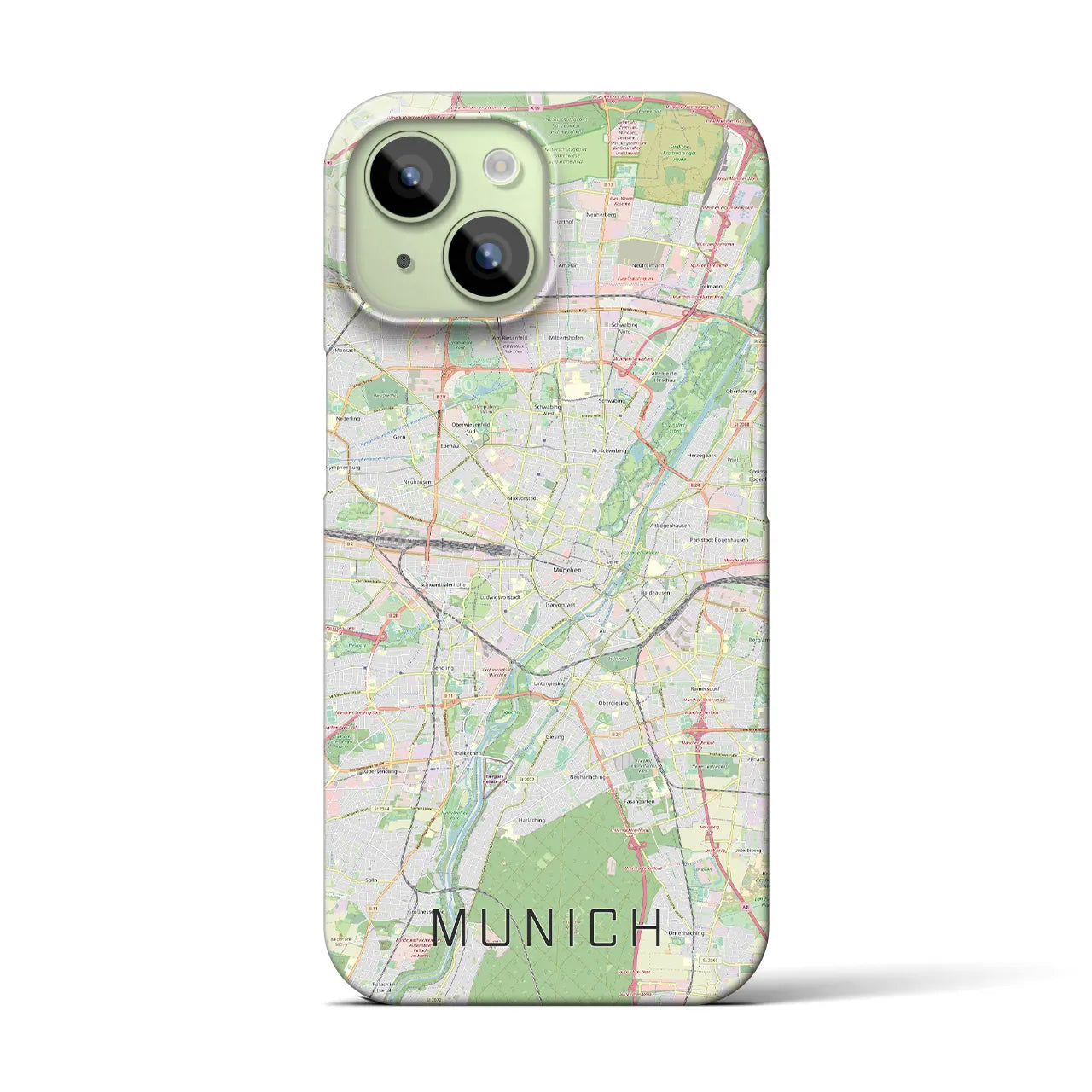 【ミュンヘン(ドイツ)】地図柄iPhoneケース(バックカバータイプ)