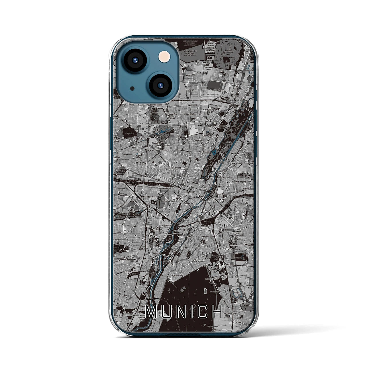 【ミュンヘン(ドイツ)】地図柄iPhoneケース(クリアタイプ)