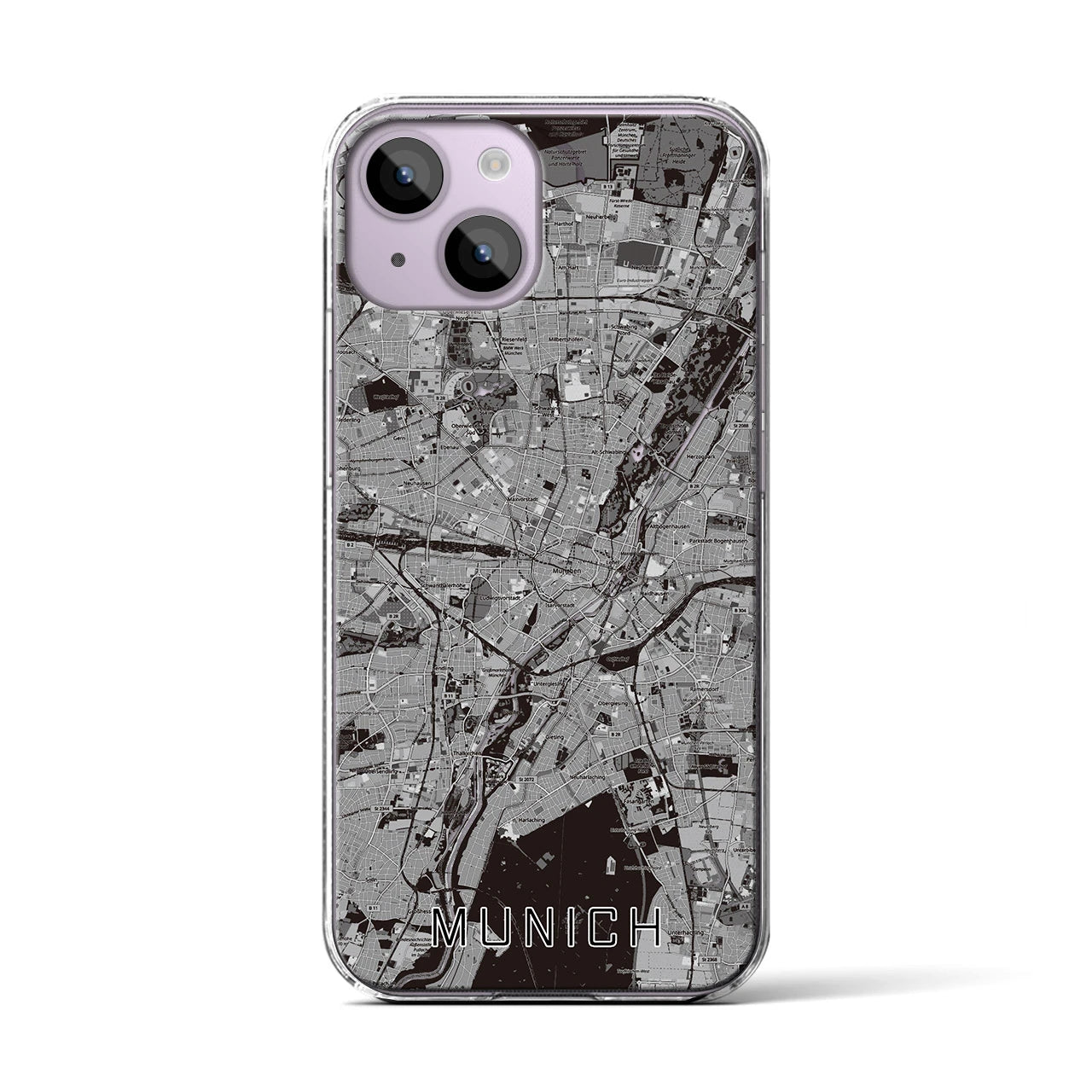 【ミュンヘン(ドイツ)】地図柄iPhoneケース(クリアタイプ)