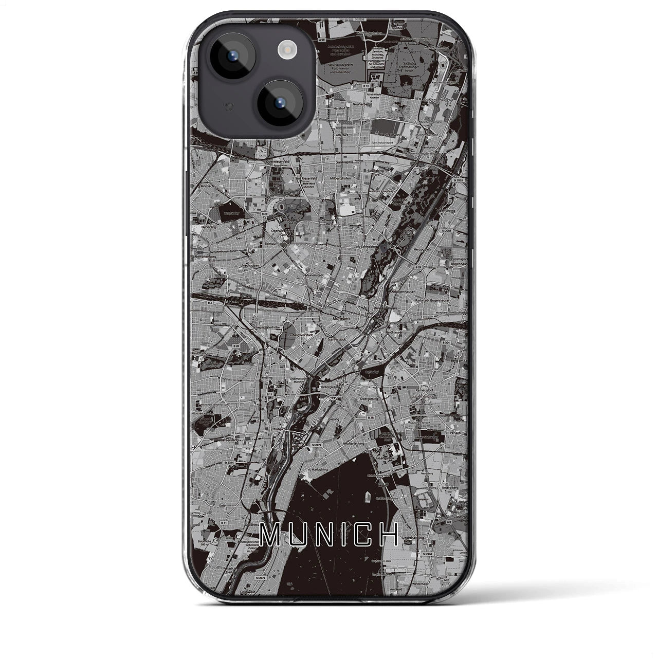 【ミュンヘン(ドイツ)】地図柄iPhoneケース(クリアタイプ)