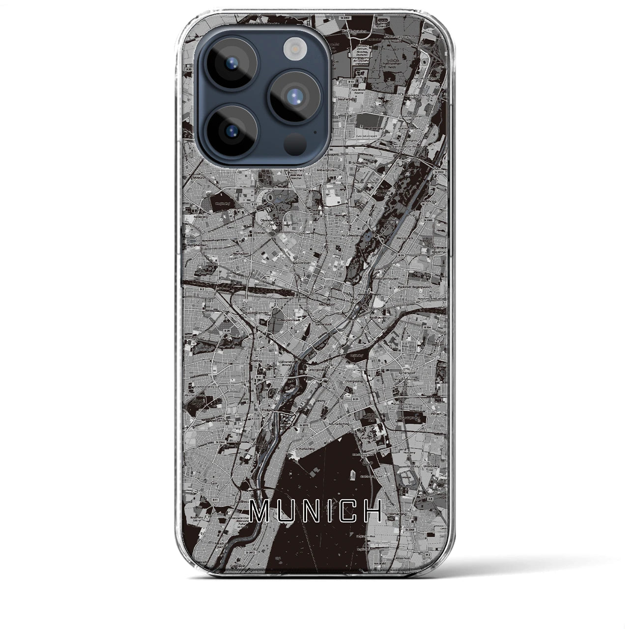 【ミュンヘン(ドイツ)】地図柄iPhoneケース(クリアタイプ)
