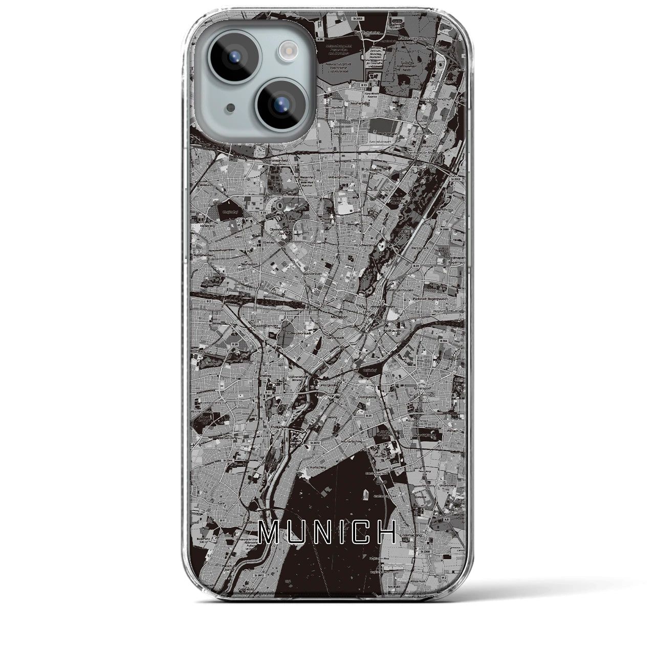 【ミュンヘン(ドイツ)】地図柄iPhoneケース(クリアタイプ)