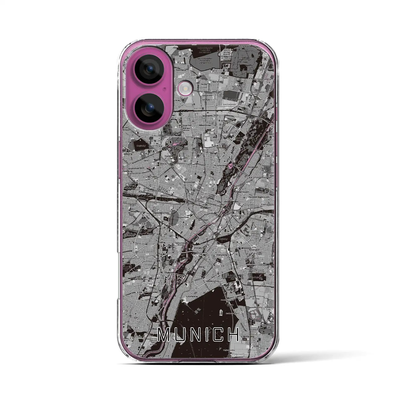 【ミュンヘン(ドイツ)】地図柄iPhoneケース(クリアタイプ)
