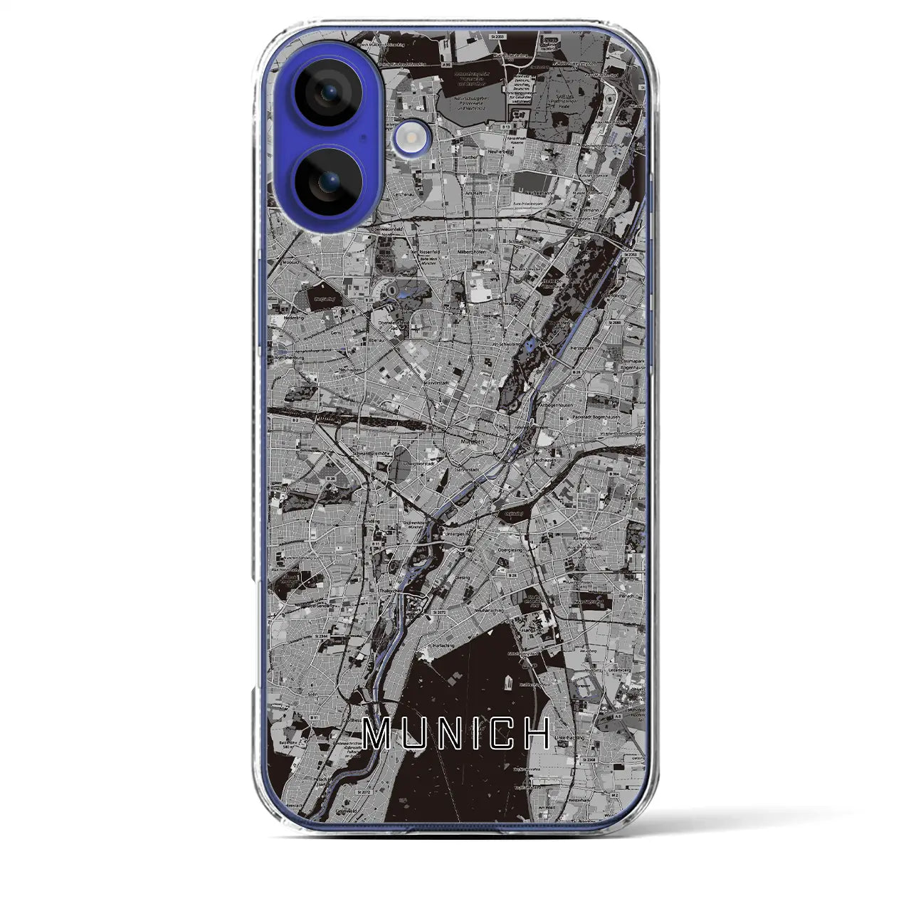 【ミュンヘン(ドイツ)】地図柄iPhoneケース(クリアタイプ)