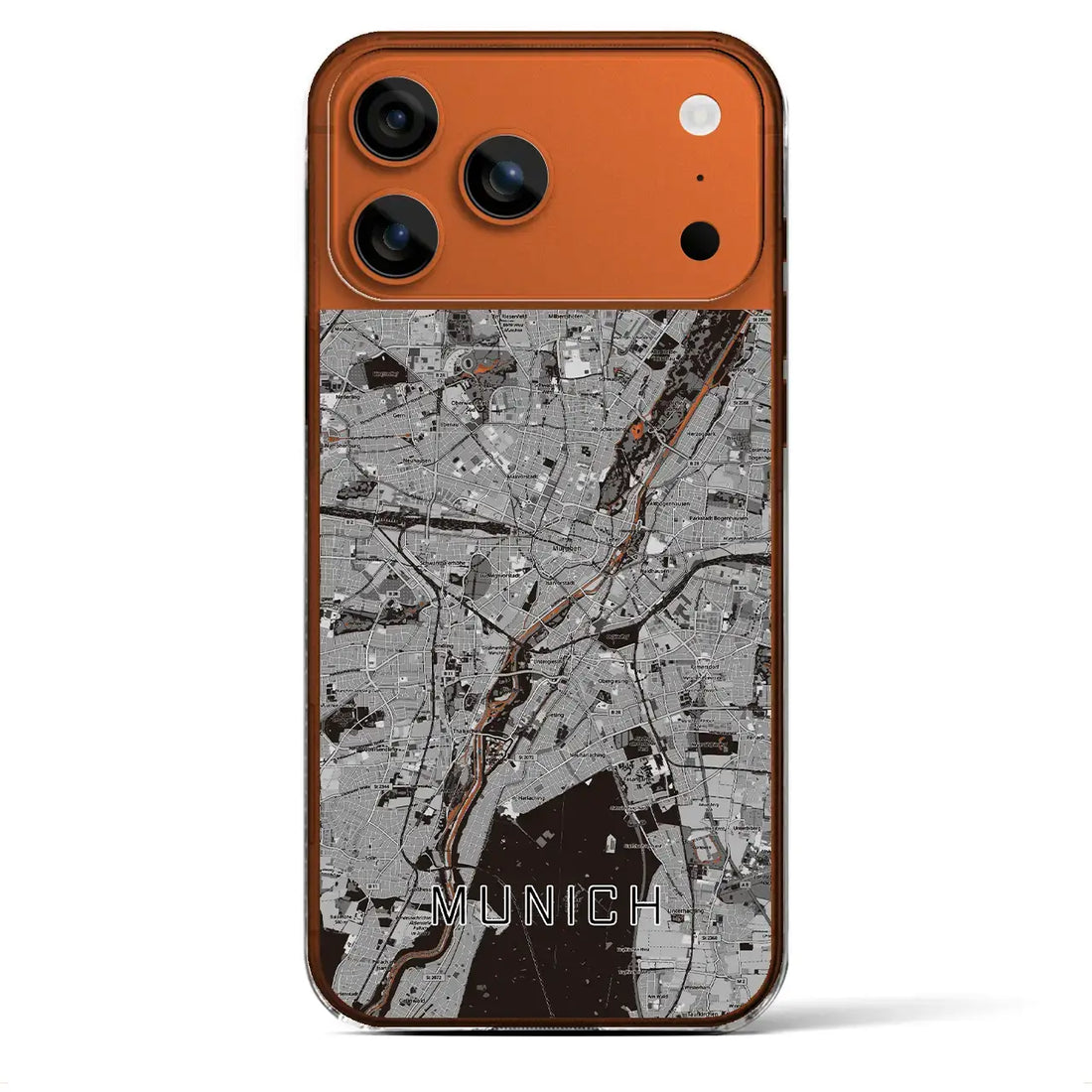 【ミュンヘン(ドイツ)】地図柄iPhoneケース(クリアタイプ)