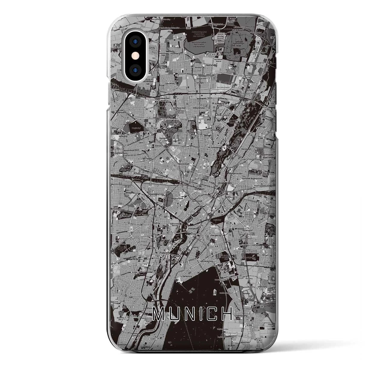 【ミュンヘン(ドイツ)】地図柄iPhoneケース(クリアタイプ)