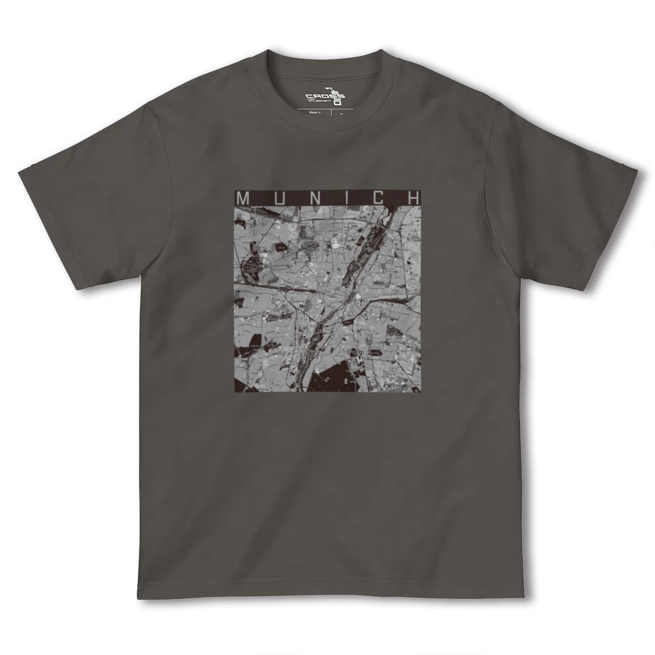 【ミュンヘン(ドイツ)】地図柄ヘビーウェイトTシャツ