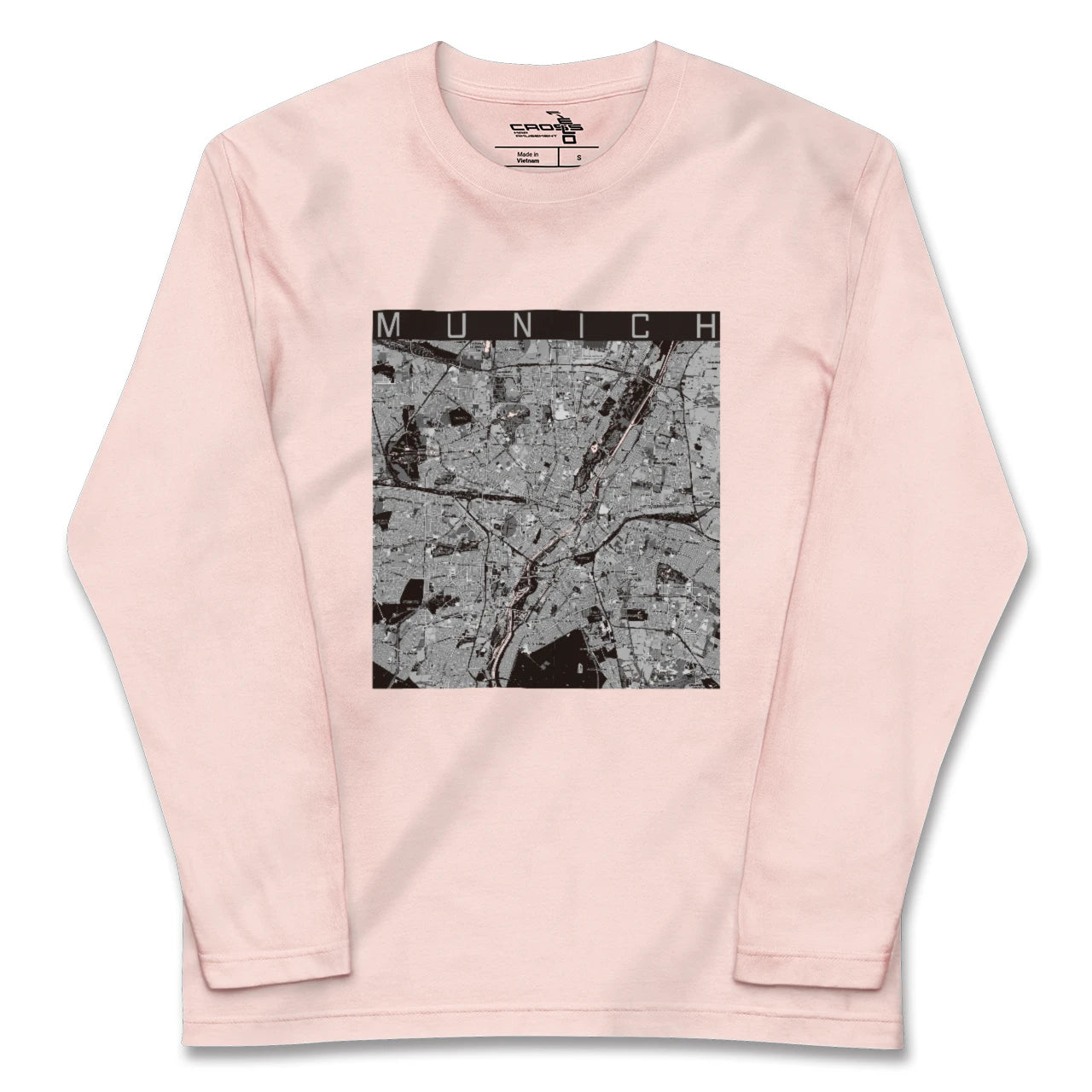 【ミュンヘン(ドイツ)】地図柄ロングスリーブTシャツ