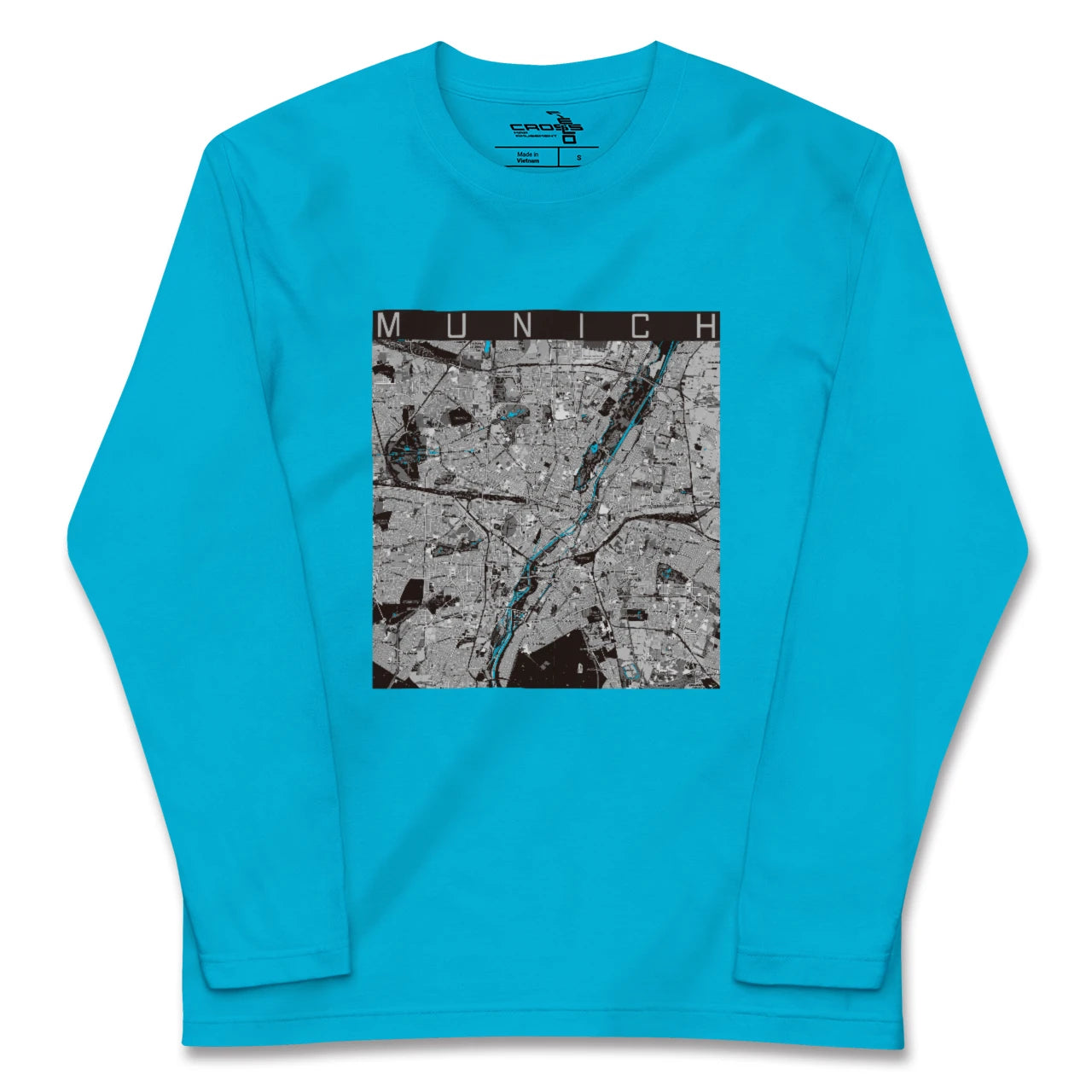 【ミュンヘン(ドイツ)】地図柄ロングスリーブTシャツ