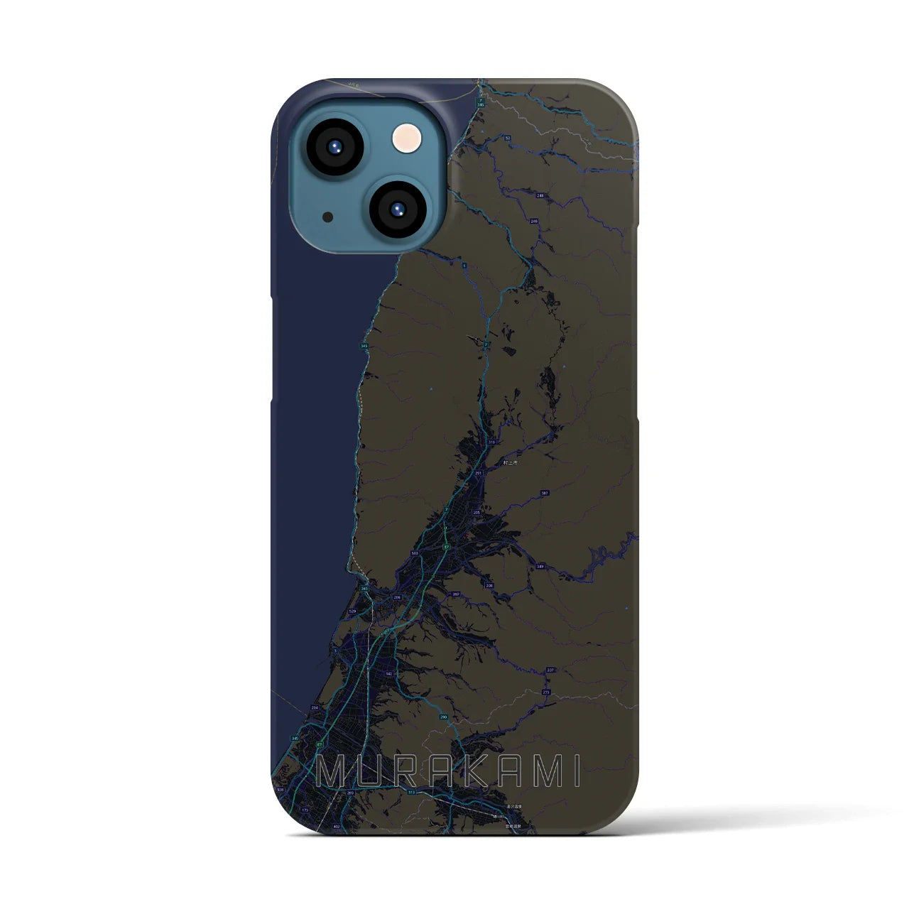 【村上(新潟県)】地図柄iPhoneケース(バックカバータイプ)