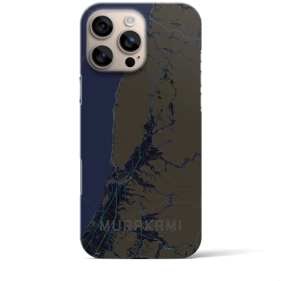 【村上(新潟県)】地図柄iPhoneケース(バックカバータイプ)