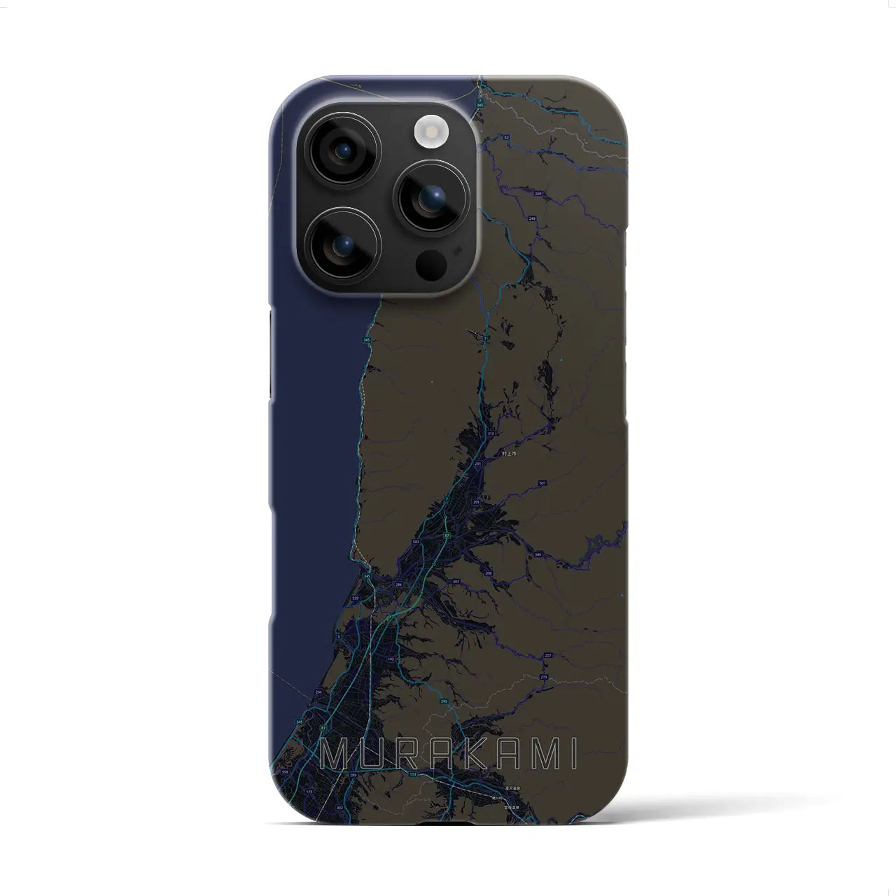 【村上(新潟県)】地図柄iPhoneケース(バックカバータイプ)