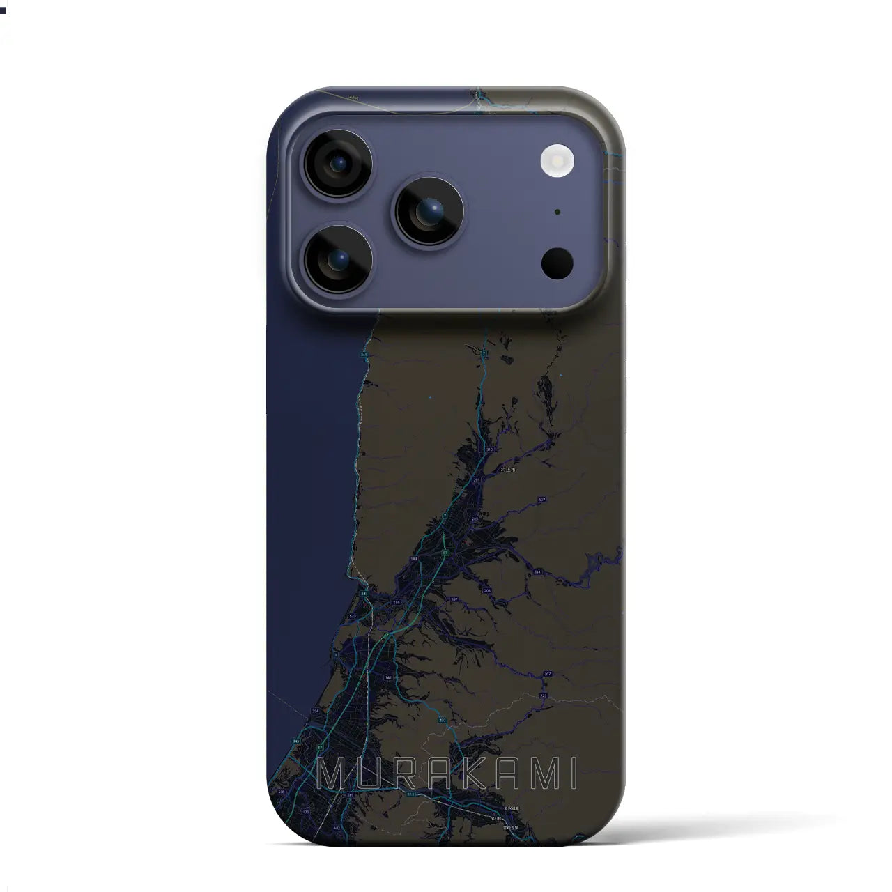 【村上(新潟県)】地図柄iPhoneケース(バックカバータイプ)