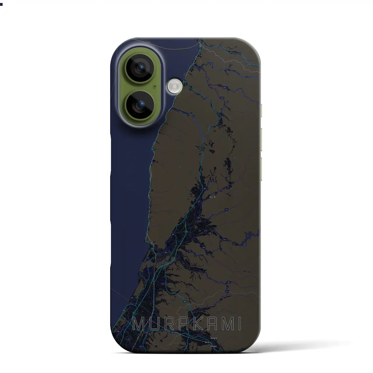 【村上(新潟県)】地図柄iPhoneケース(バックカバータイプ)