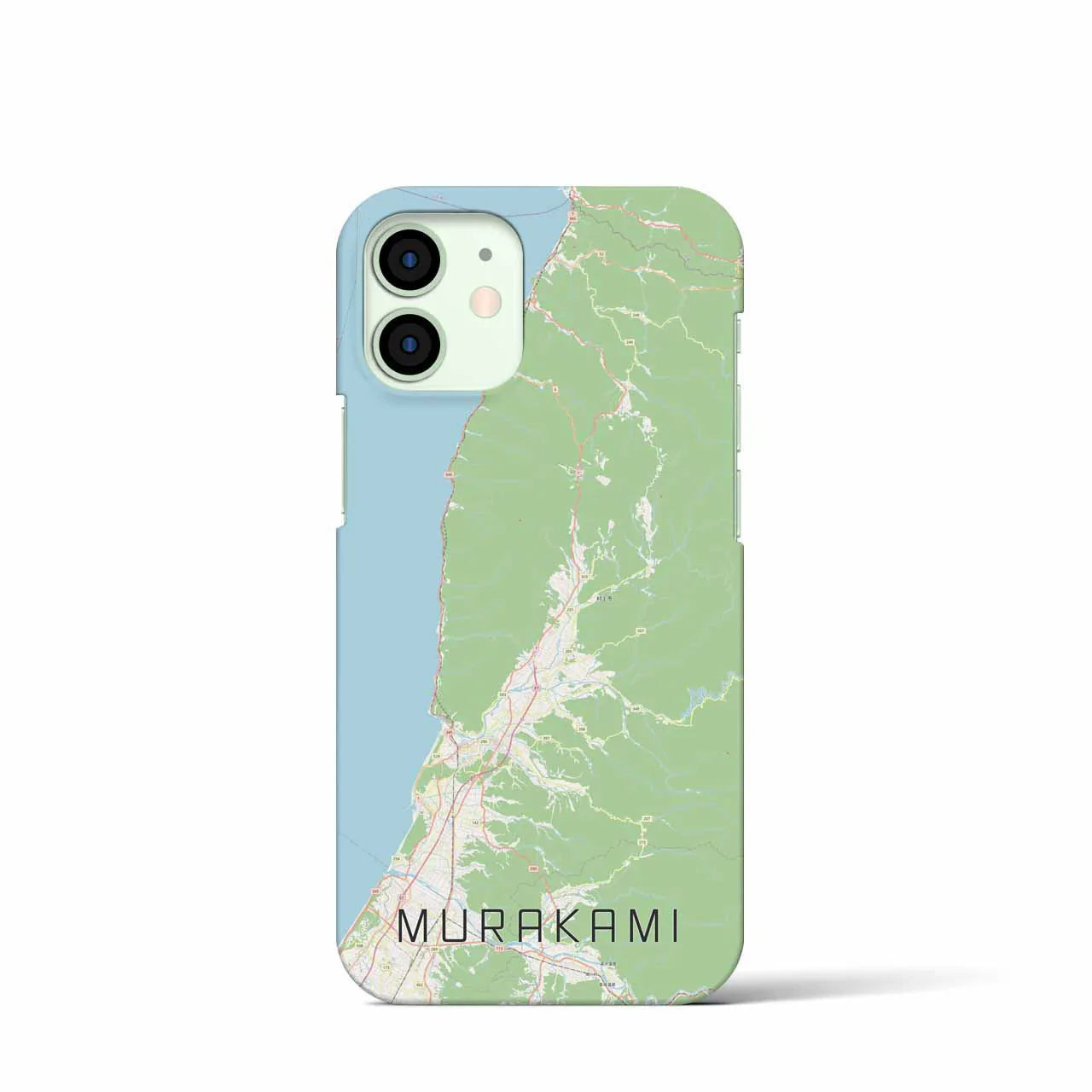 【村上(新潟県)】地図柄iPhoneケース(バックカバータイプ)