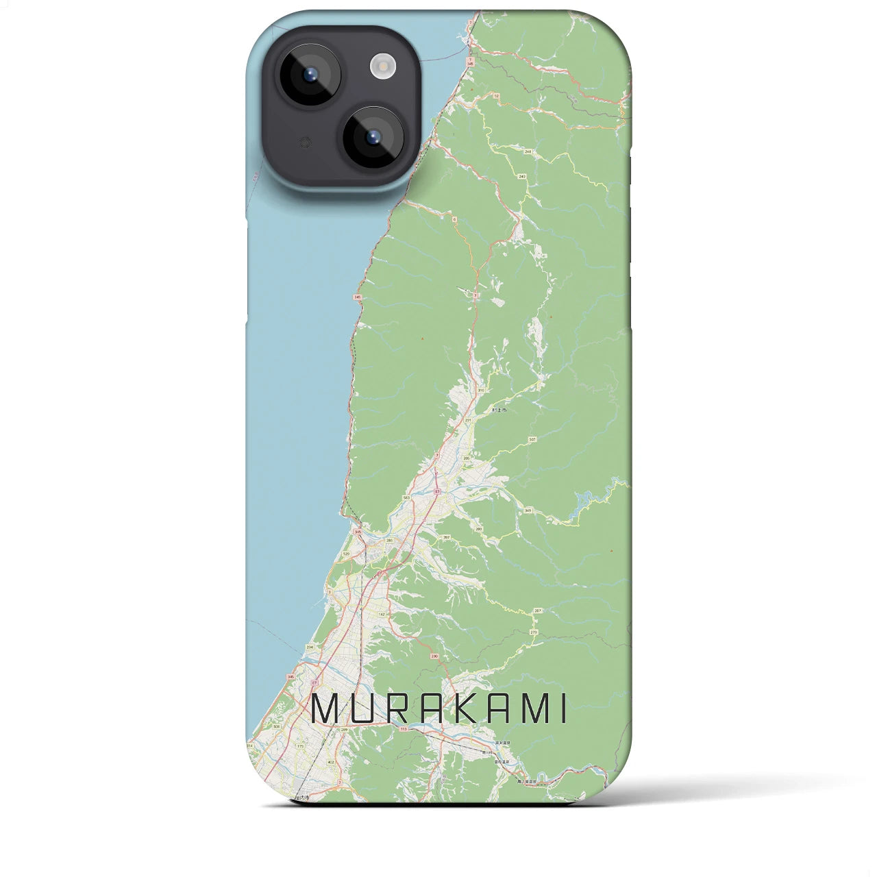 【村上(新潟県)】地図柄iPhoneケース(バックカバータイプ)