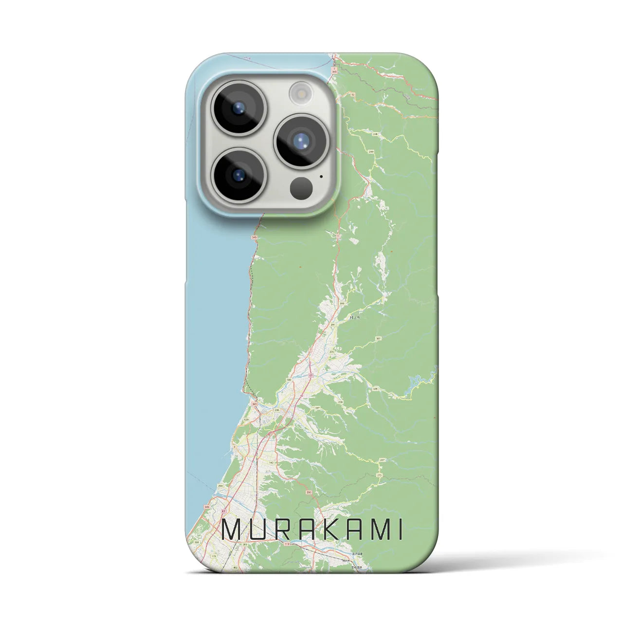 【村上(新潟県)】地図柄iPhoneケース(バックカバータイプ)