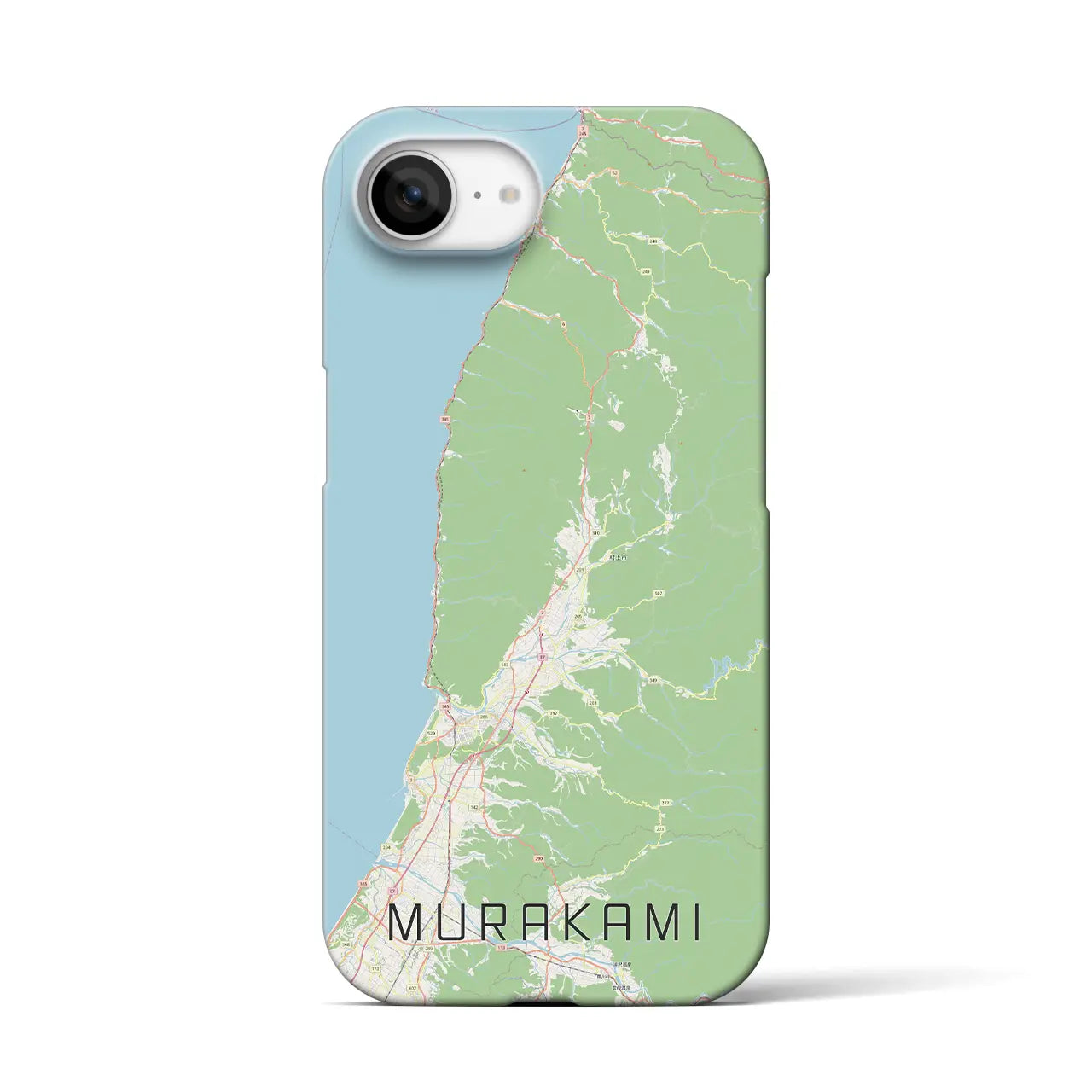 【村上(新潟県)】地図柄iPhoneケース(バックカバータイプ)