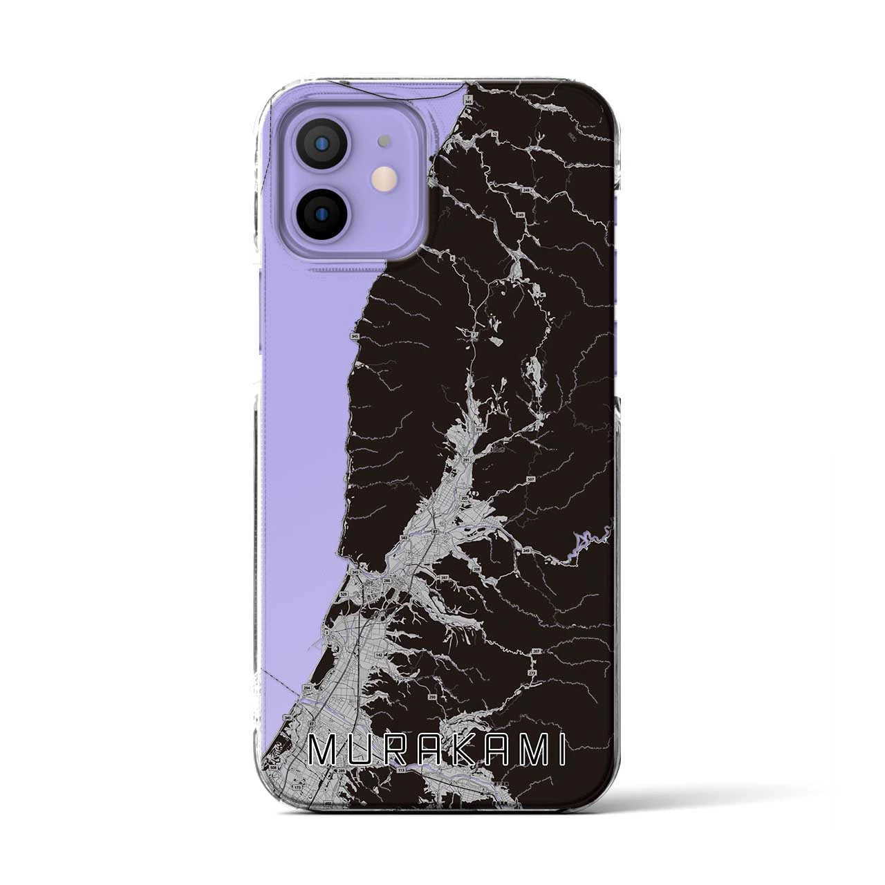 【村上(新潟県)】地図柄iPhoneケース(クリアタイプ)