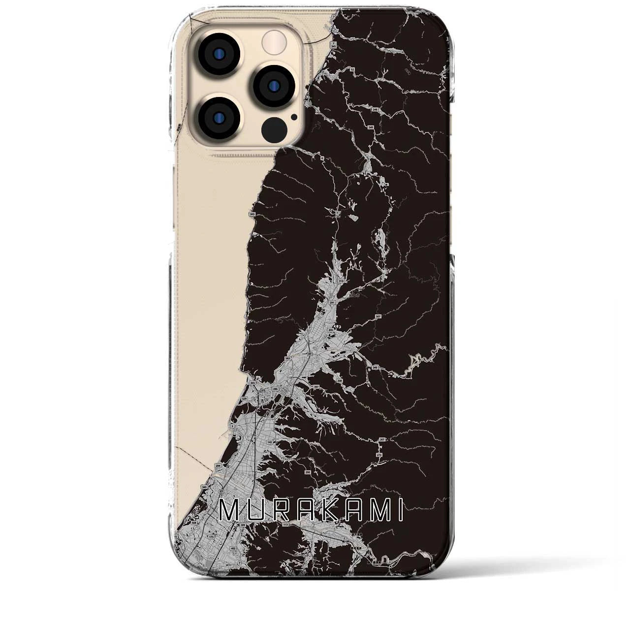 【村上(新潟県)】地図柄iPhoneケース(クリアタイプ)