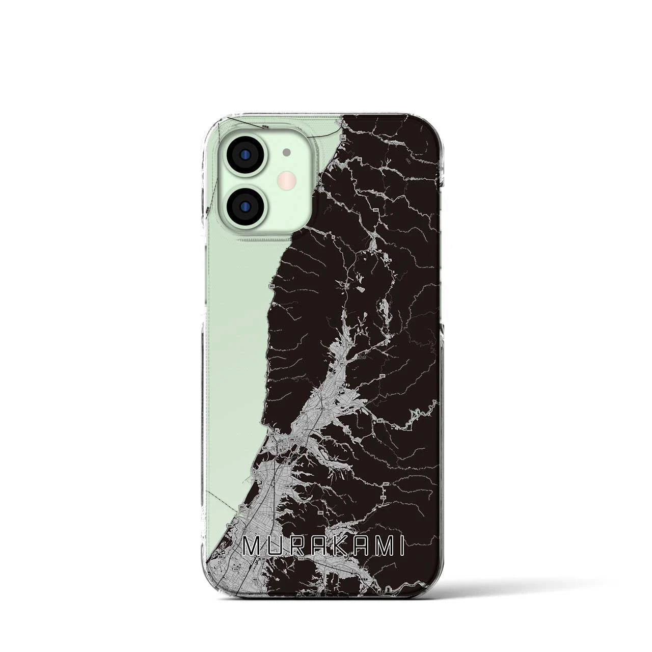 【村上(新潟県)】地図柄iPhoneケース(クリアタイプ)