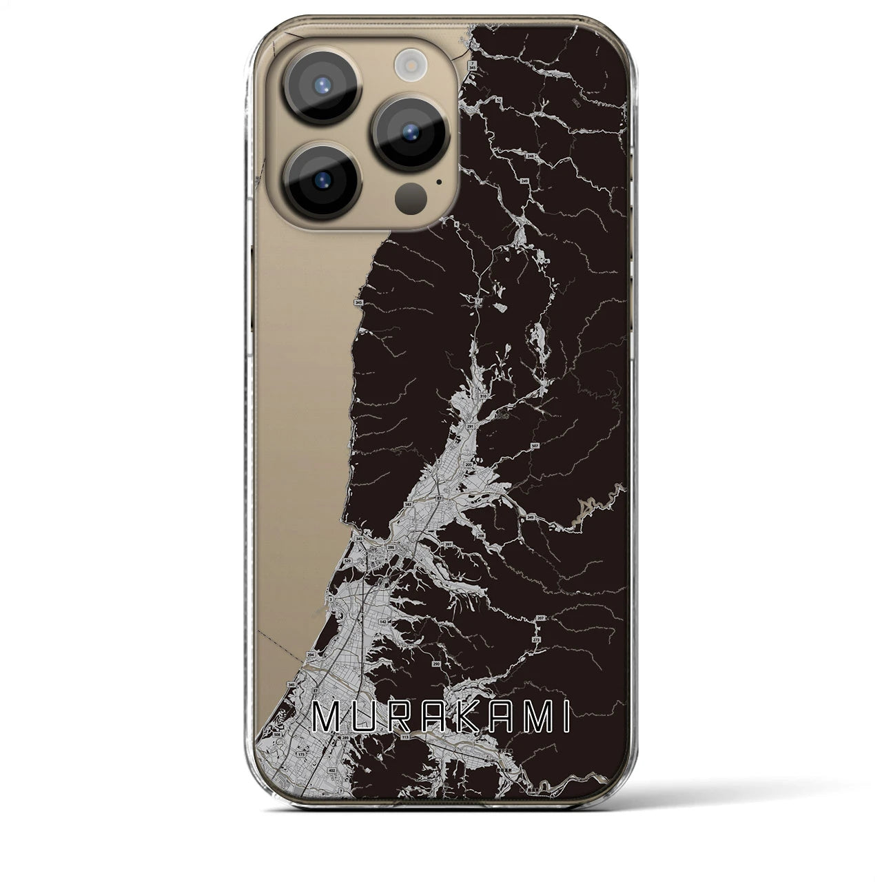 【村上(新潟県)】地図柄iPhoneケース(クリアタイプ)