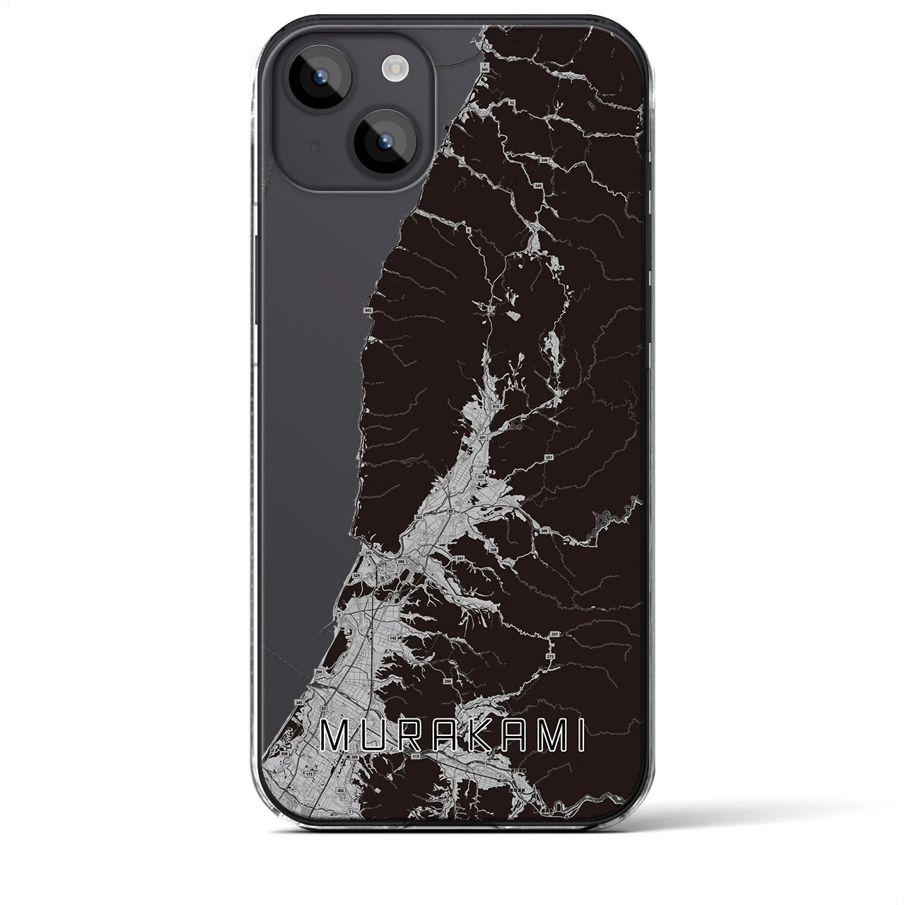 【村上(新潟県)】地図柄iPhoneケース(クリアタイプ)