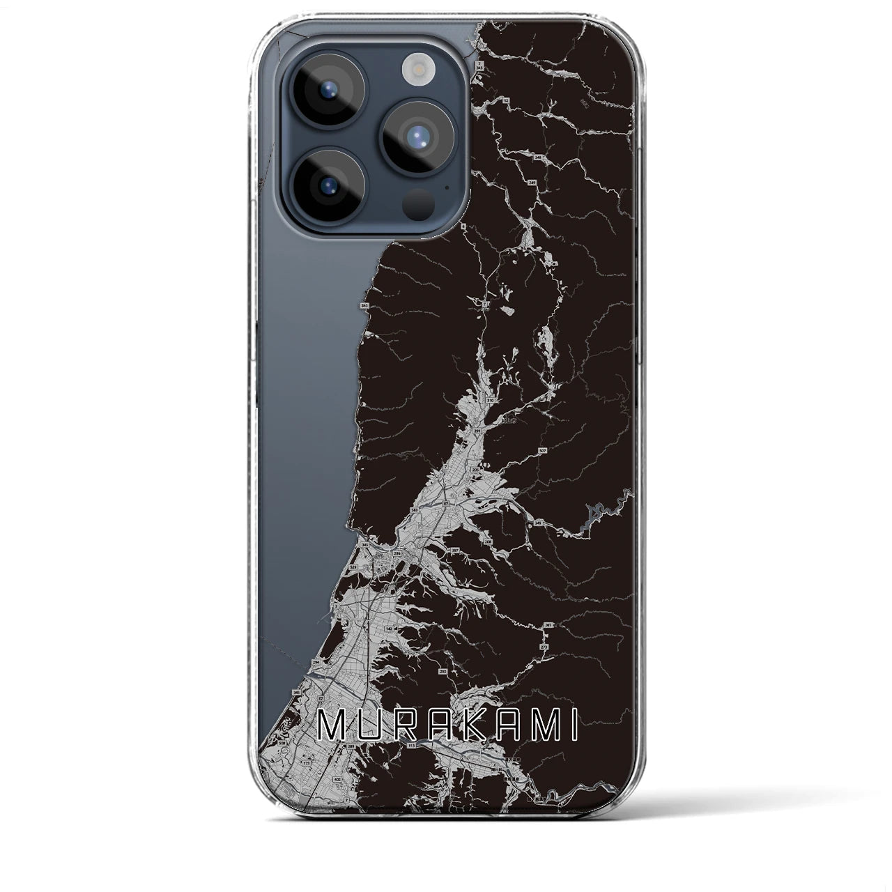 【村上(新潟県)】地図柄iPhoneケース(クリアタイプ)