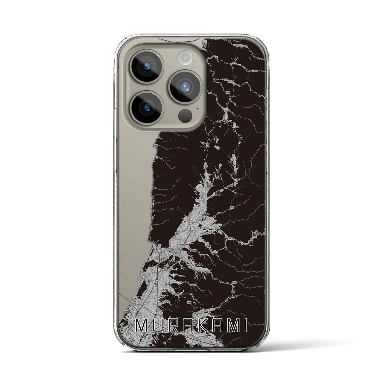 【村上(新潟県)】地図柄iPhoneケース(クリアタイプ)