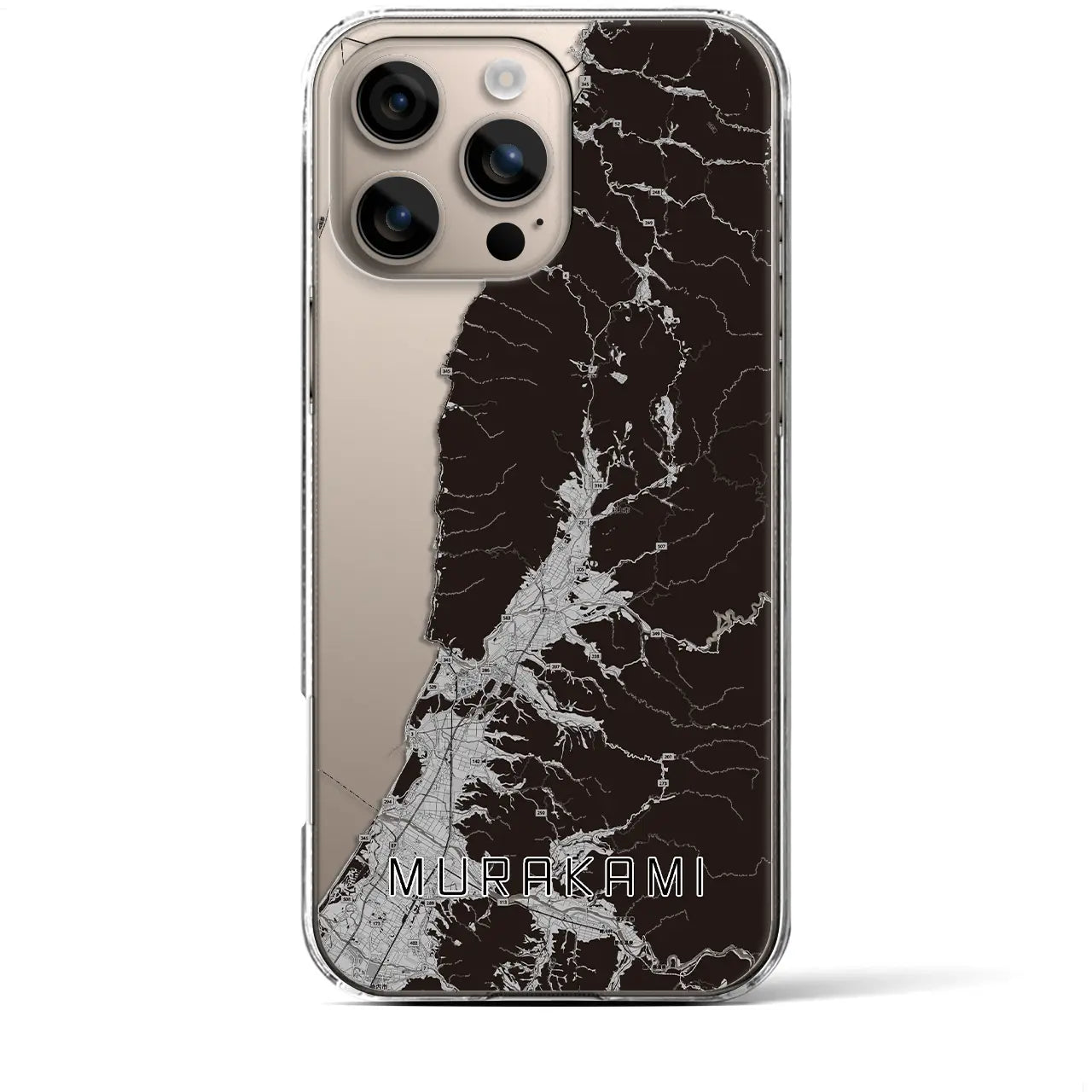 【村上(新潟県)】地図柄iPhoneケース(クリアタイプ)