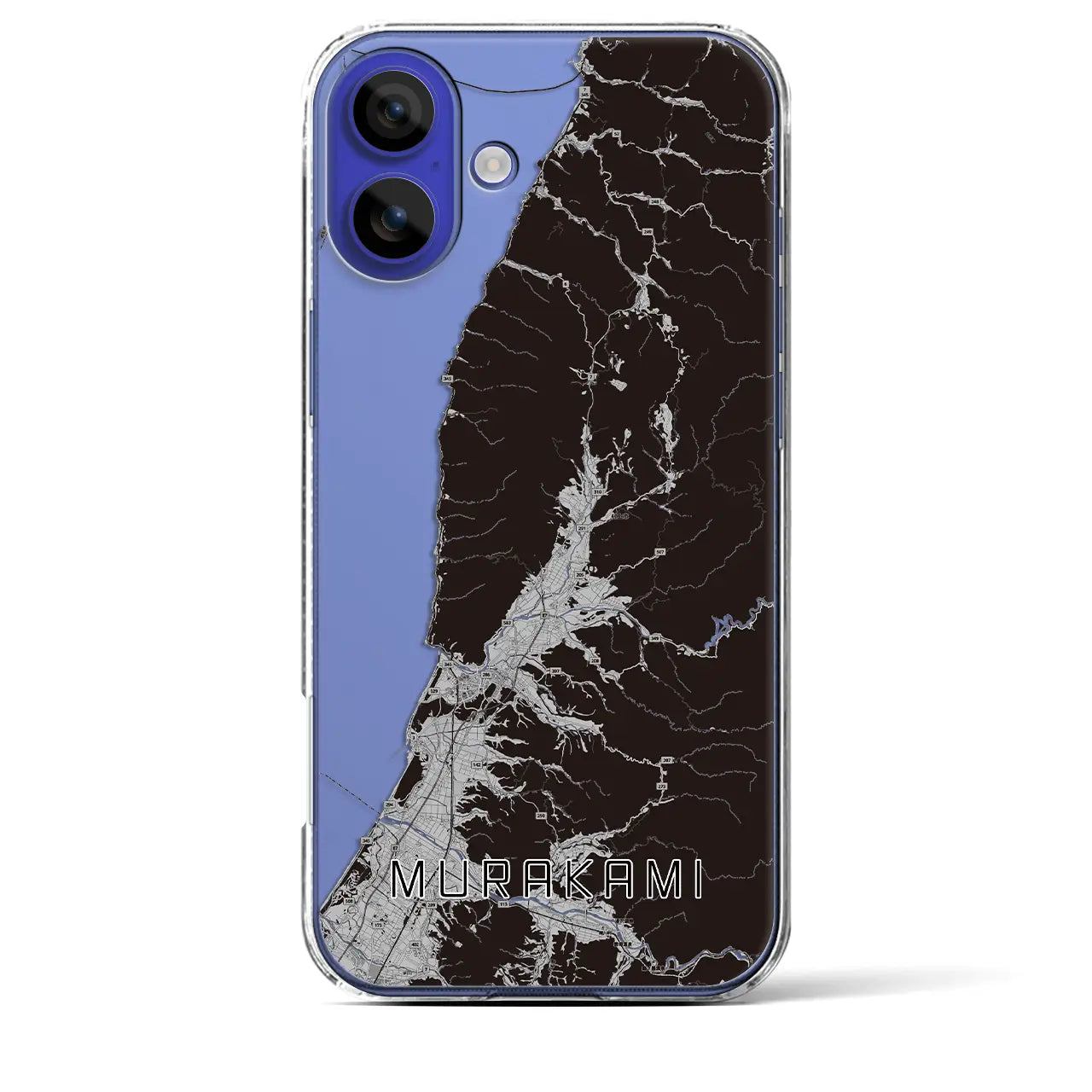 【村上(新潟県)】地図柄iPhoneケース(クリアタイプ)