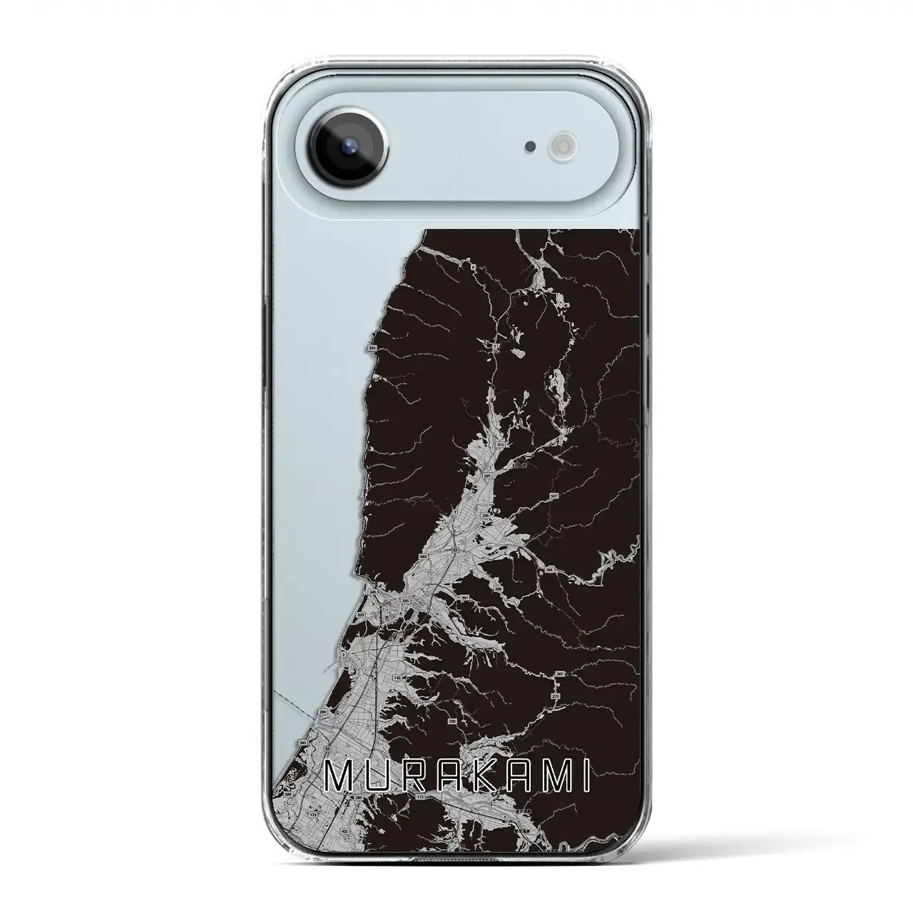 【村上(新潟県)】地図柄iPhoneケース(クリアタイプ)